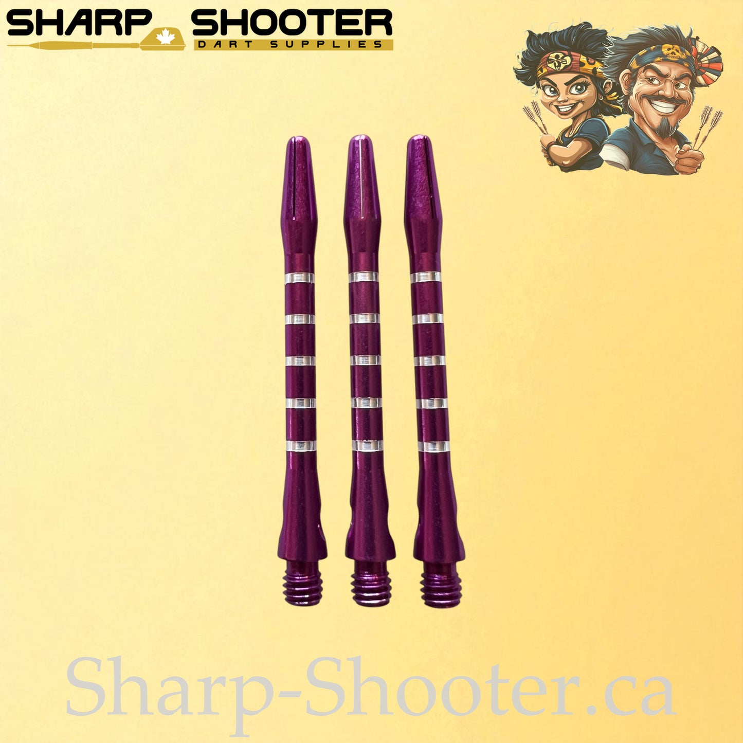 Column – DS16 – Aluminum Dart Shaft – 48mm – Ringed Grip – 3 Pack