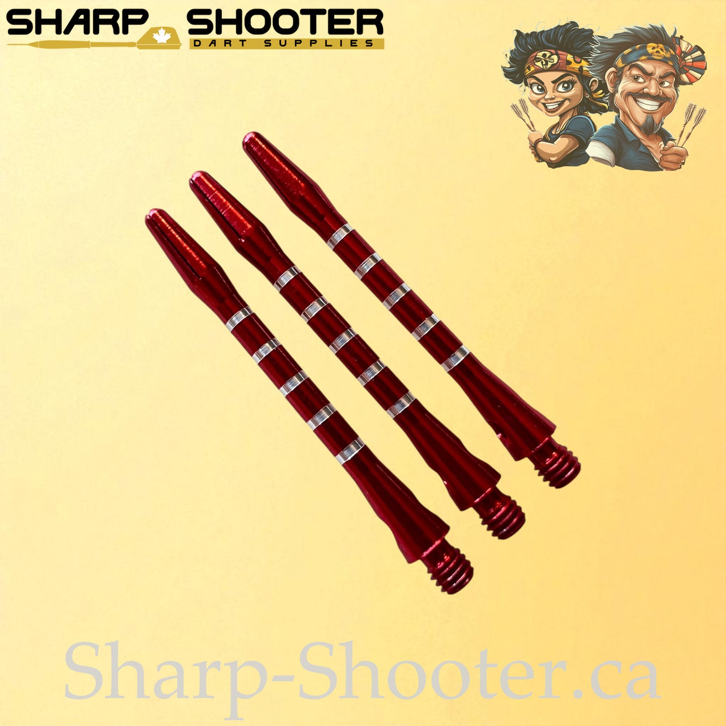 Column – DS16 – Aluminum Dart Shaft – 48mm – Ringed Grip – 3 Pack
