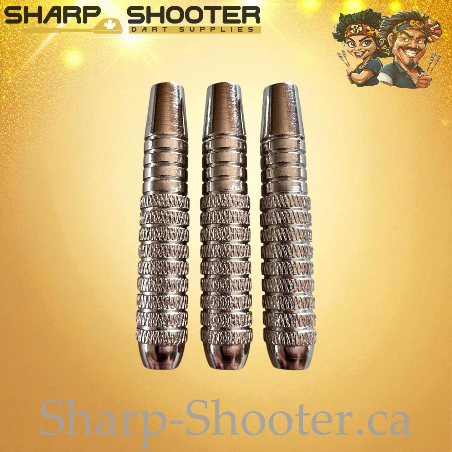 Crusher – Nickel-Silver Alloy Dart Barrel Silver – 3 Pack