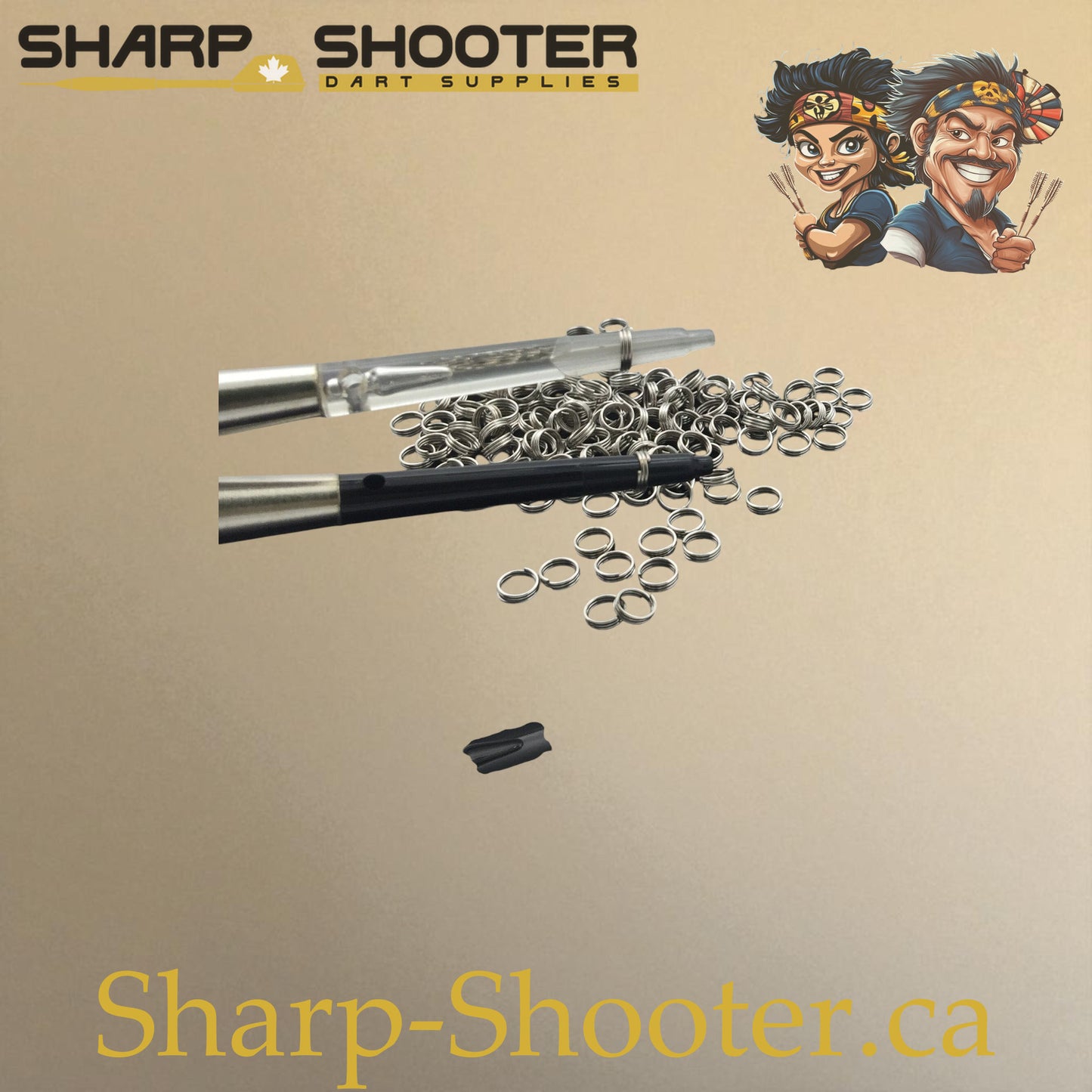 Stainless steel spring rings for plastic dart shafts, 10-pack – Sharp Shooter Dart Supplies
