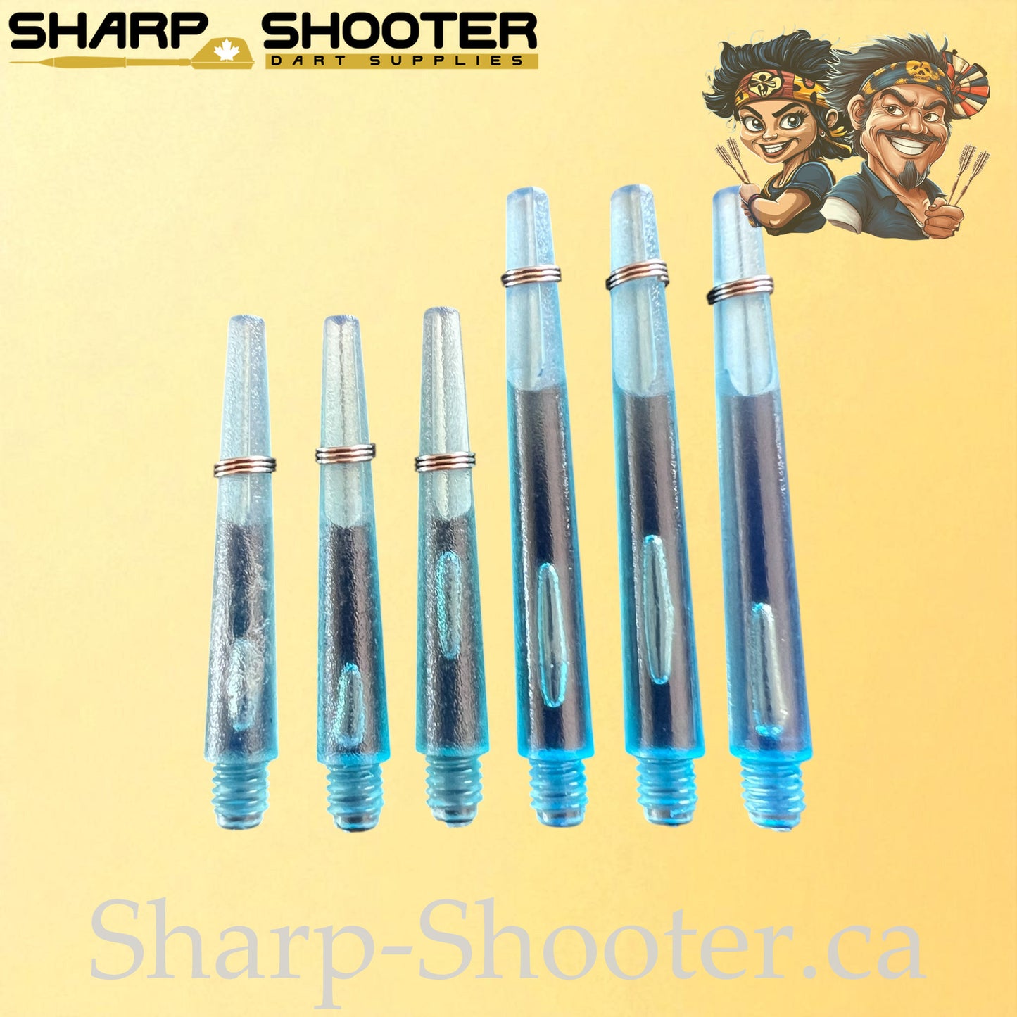 The Halo- DS01 – Plastic Dart Shaft-35&45mm- Transparent- 3 Pack