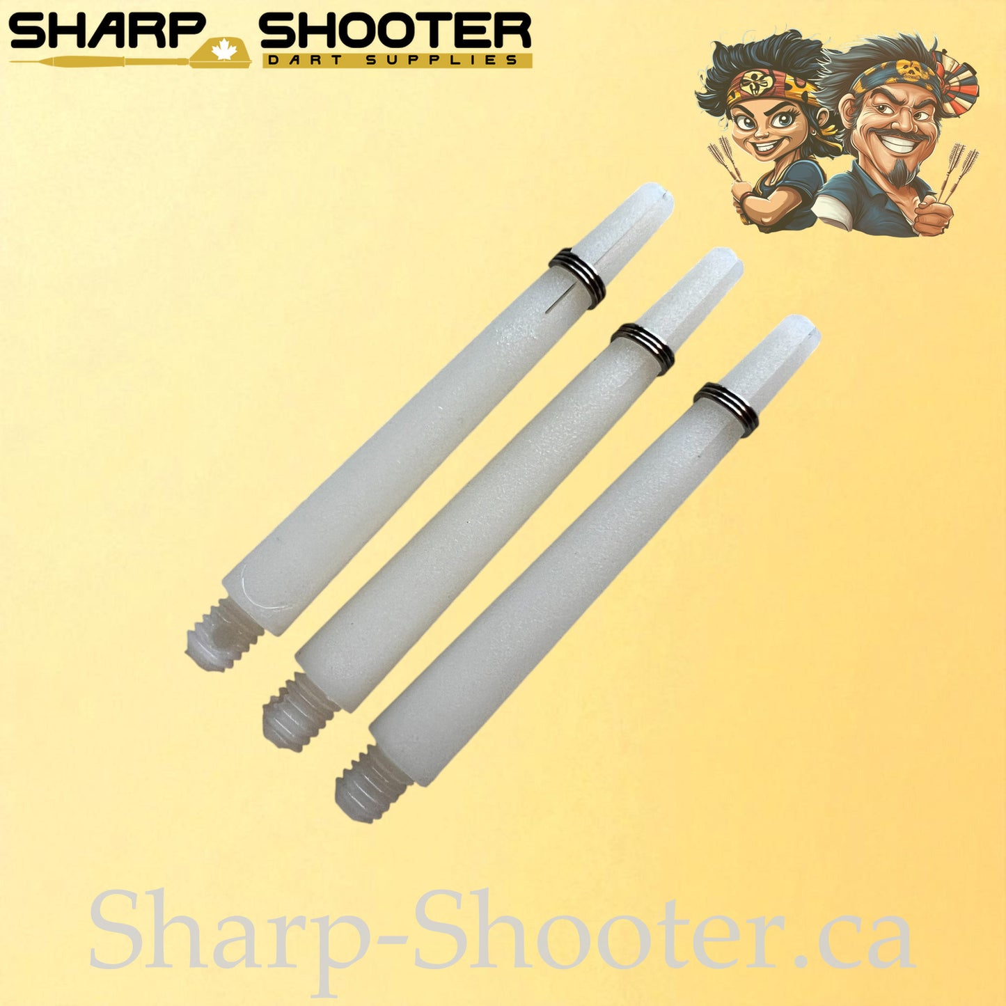 The Halo- DS01 – Plastic Dart Shaft-35&45mm- Transparent- 3 Pack