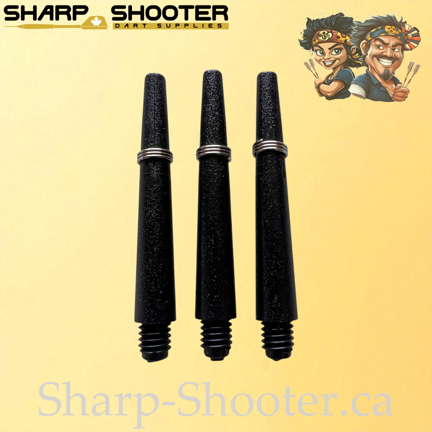 Prime – DS02 – Plastic Dart Shaft – 35mm & 45mm – Solid – 3 Pack