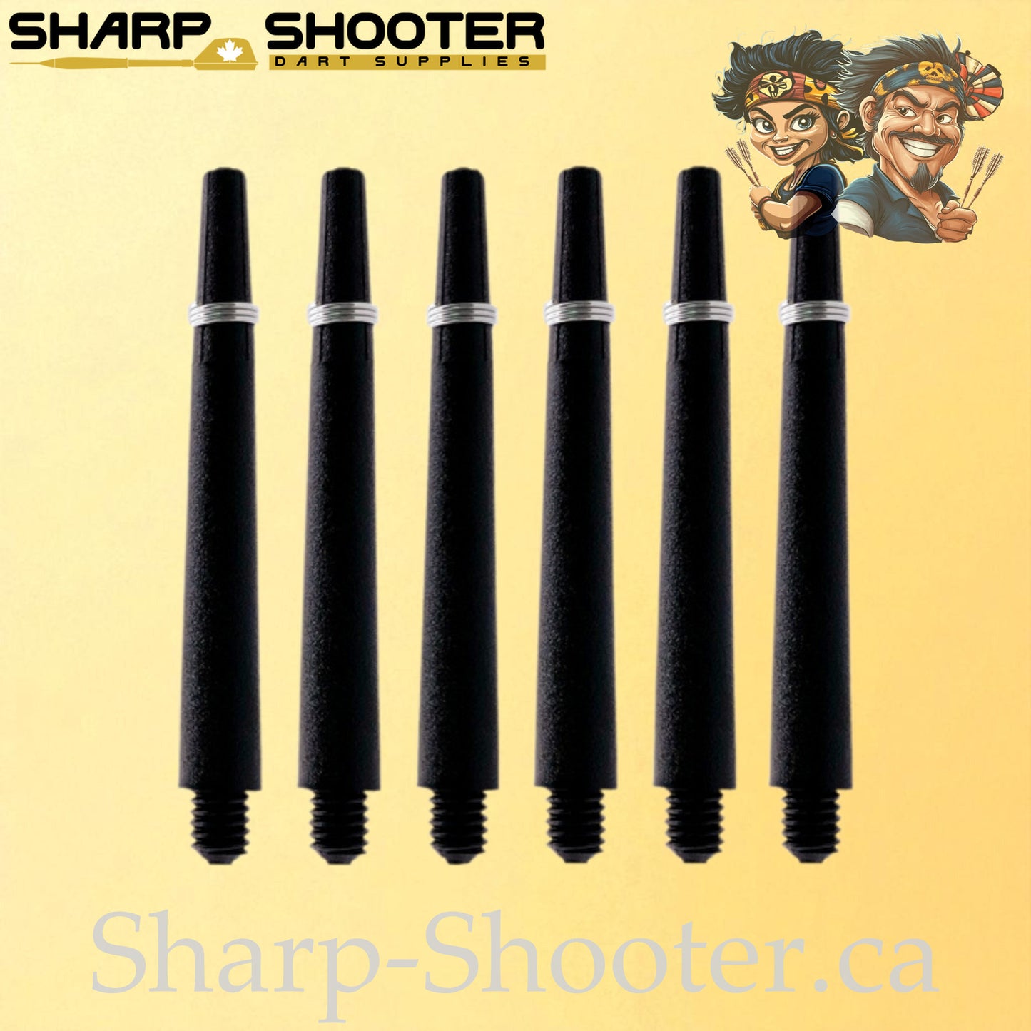 Prime – DS02 – Plastic Dart Shaft – 35mm & 45mm – Solid – 3 Pack
