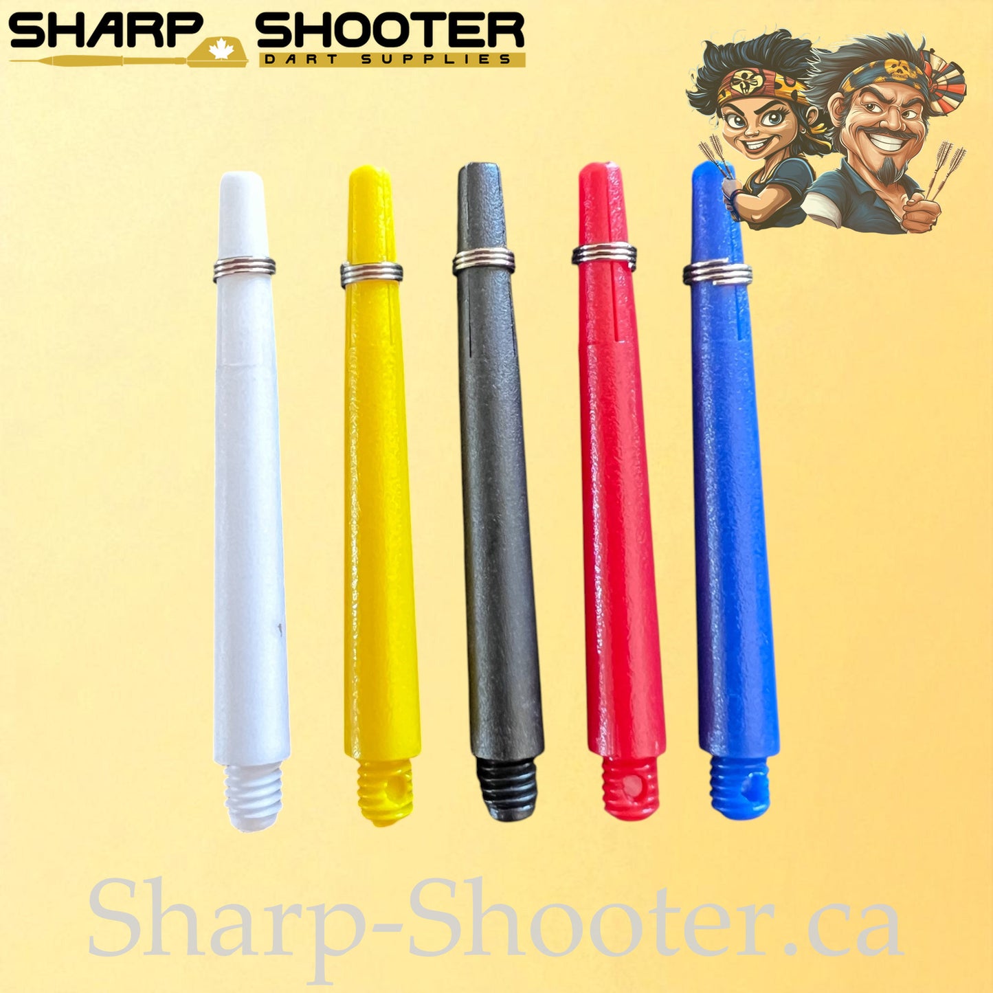 Prime – DS02 – Plastic Dart Shaft – 35mm & 45mm – Solid – 3 Pack