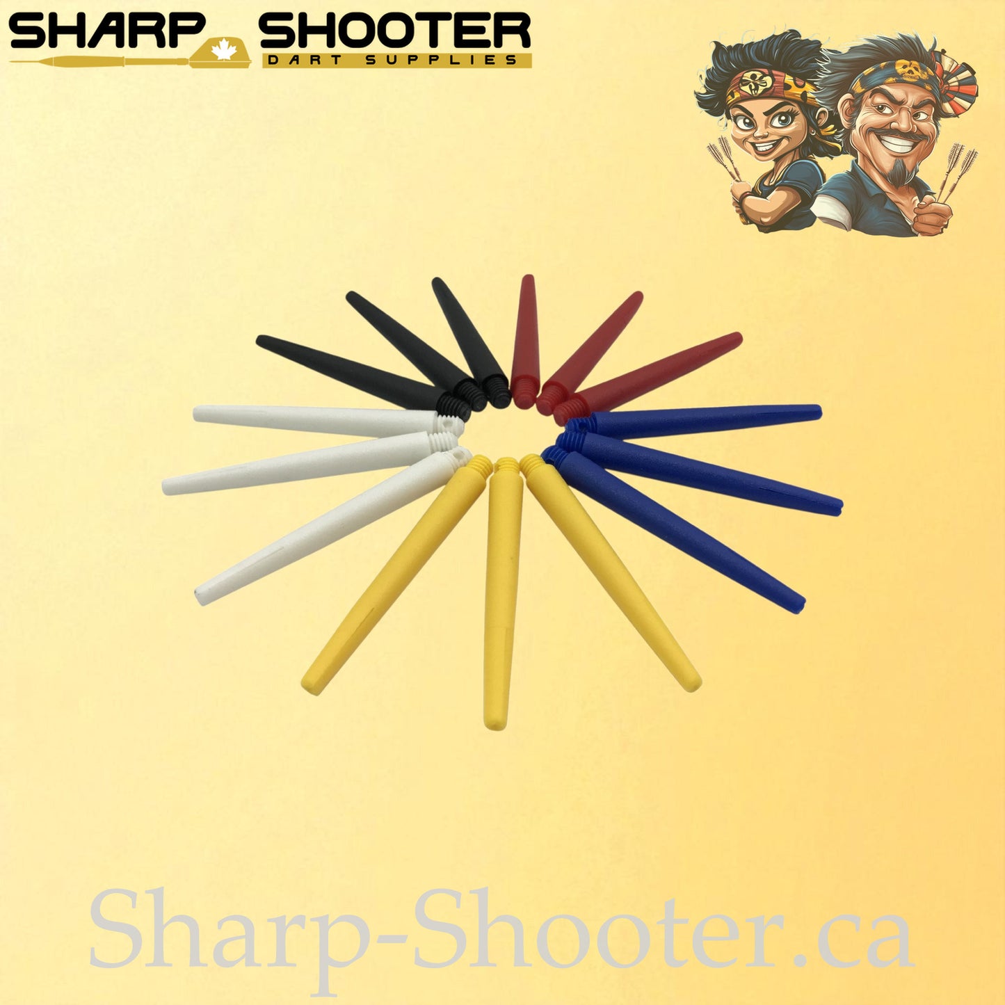 Prime – DS02 – Plastic Dart Shaft – 35mm & 45mm – Solid – 3 Pack