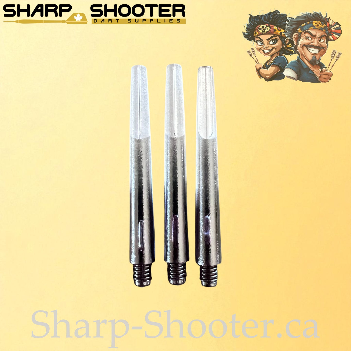 Eclipse – DS03 – Plastic Dart Shaft – 45mm – Color Fade to Clear – 3 Pack