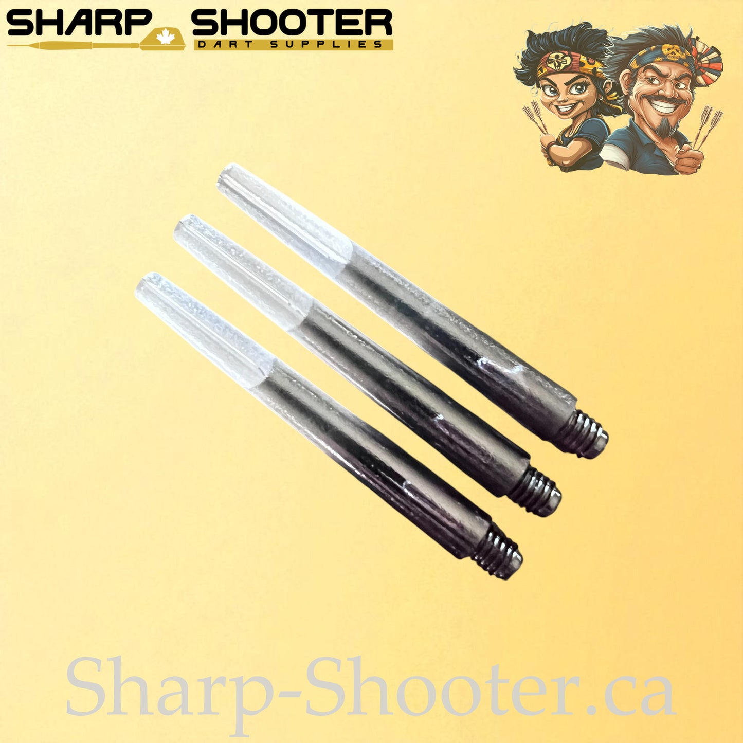 Eclipse – DS03 – Plastic Dart Shaft – 45mm – Color Fade to Clear – 3 Pack