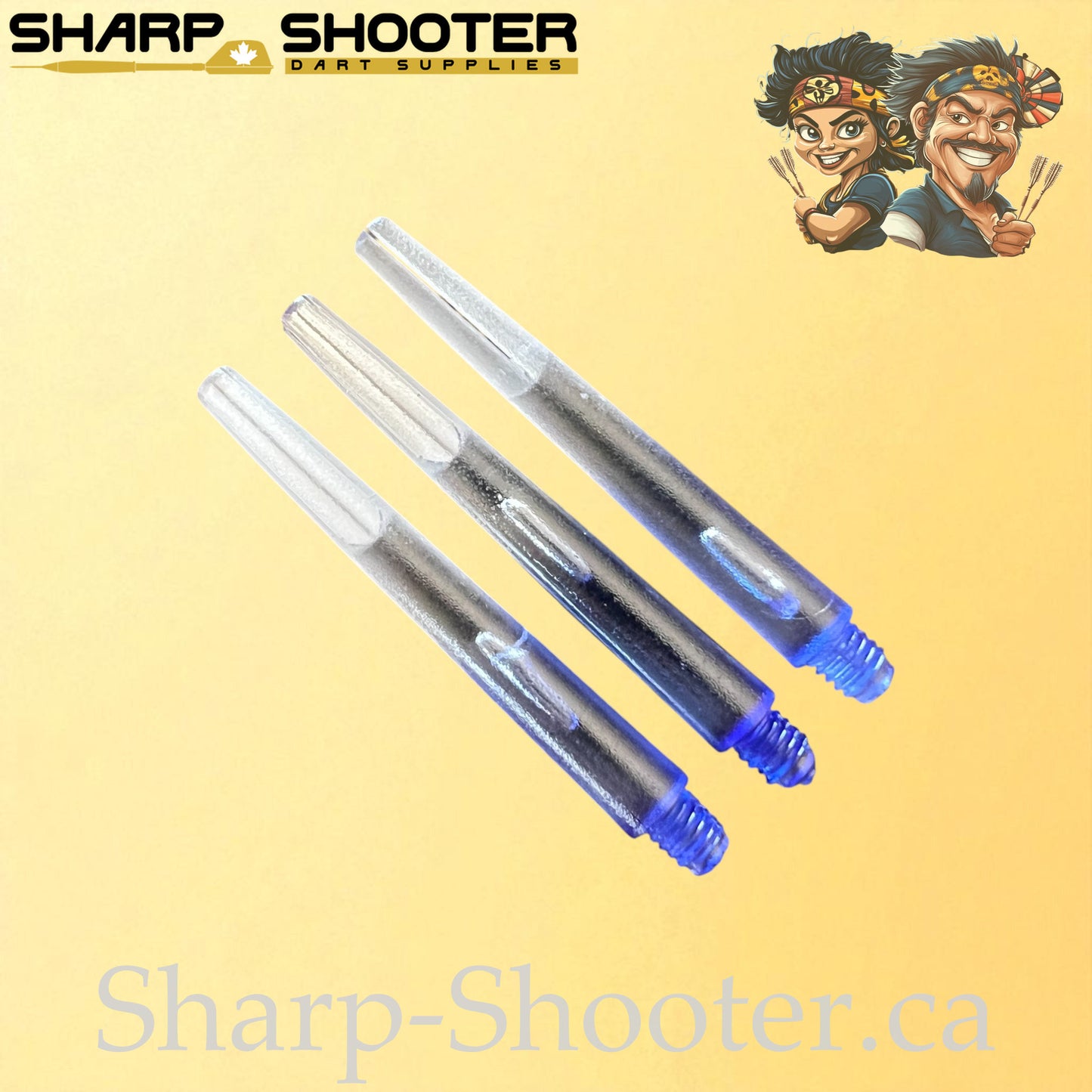 Eclipse – DS03 – Plastic Dart Shaft – 45mm – Color Fade to Clear – 3 Pack