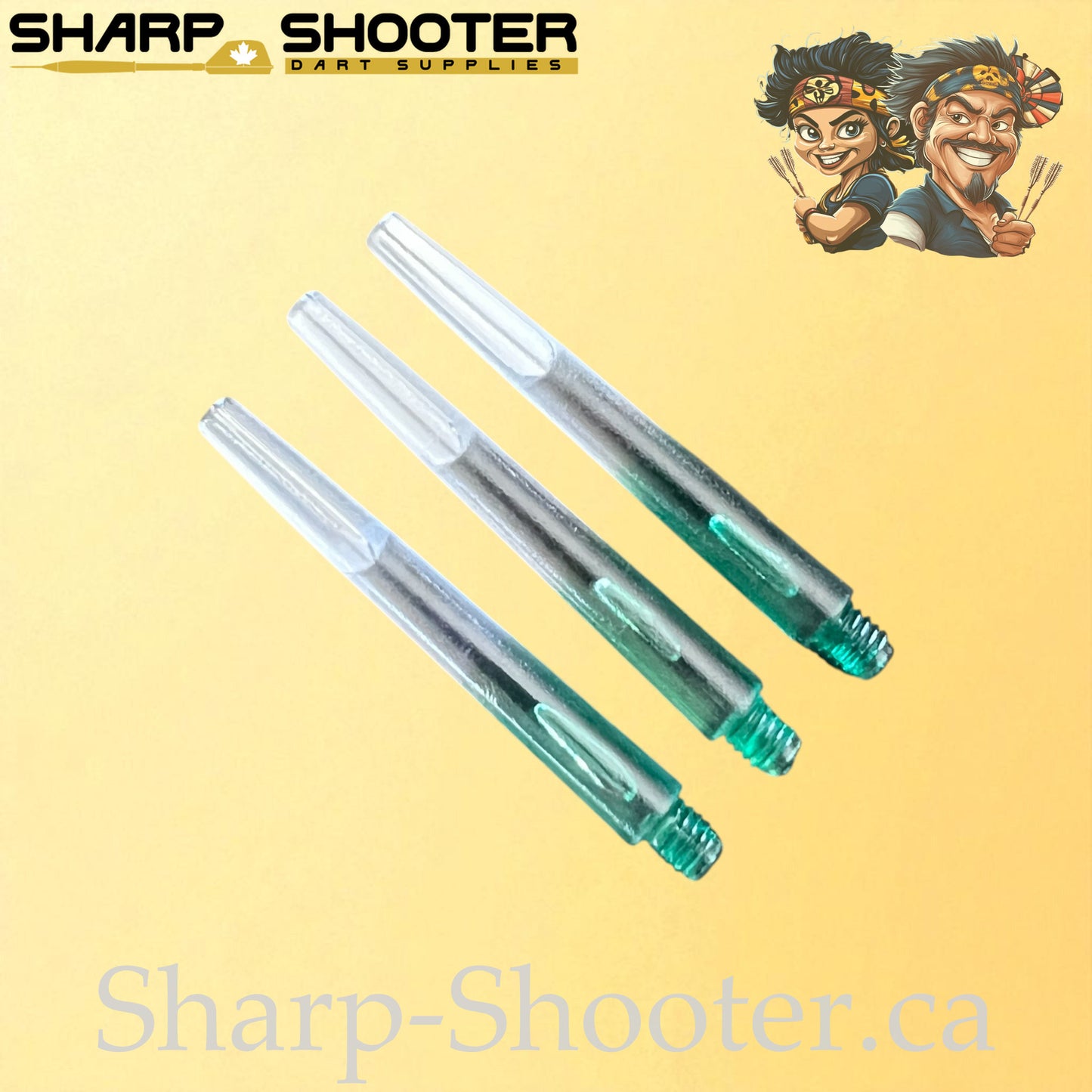 Eclipse – DS03 – Plastic Dart Shaft – 45mm – Color Fade to Clear – 3 Pack