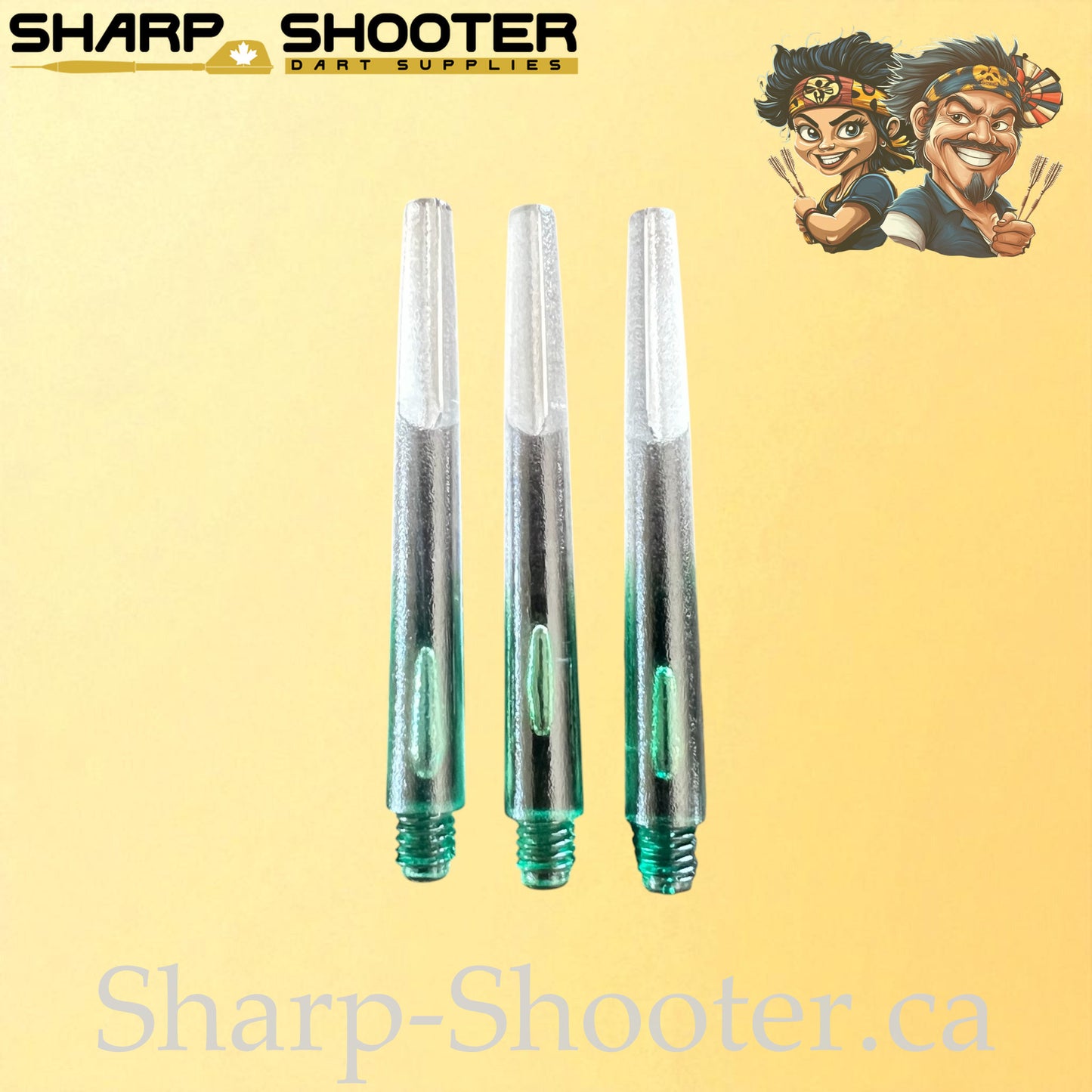 Eclipse – DS03 – Plastic Dart Shaft – 45mm – Color Fade to Clear – 3 Pack