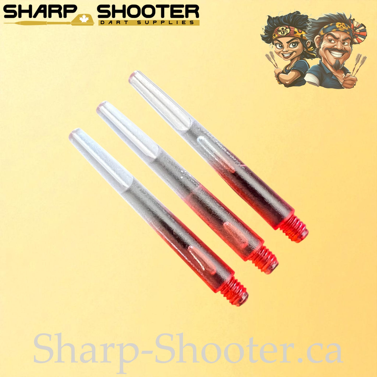 Eclipse – DS03 – Plastic Dart Shaft – 45mm – Color Fade to Clear – 3 Pack