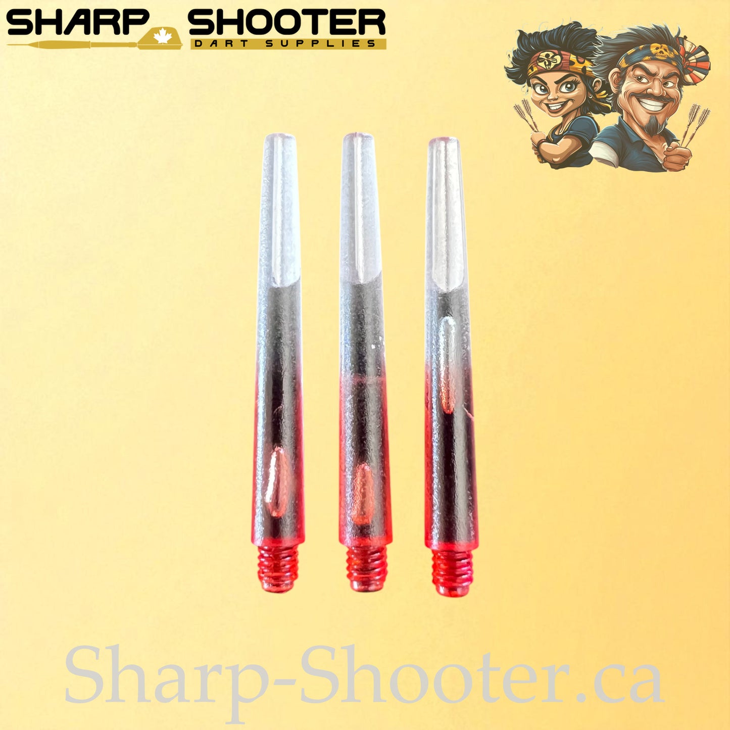 Eclipse – DS03 – Plastic Dart Shaft – 45mm – Color Fade to Clear – 3 Pack