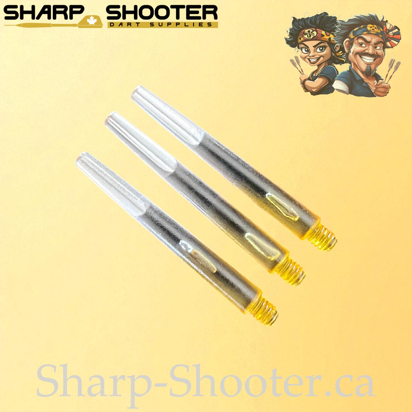 Eclipse – DS03 – Plastic Dart Shaft – 45mm – Color Fade to Clear – 3 Pack