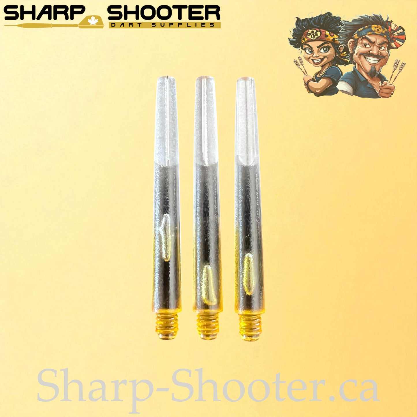 Eclipse – DS03 – Plastic Dart Shaft – 45mm – Color Fade to Clear – 3 Pack