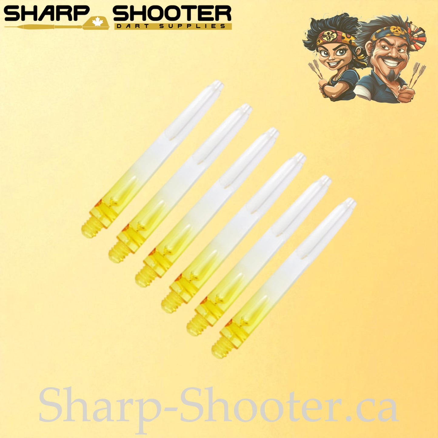 Eclipse – DS03 – Plastic Dart Shaft – 45mm – Color Fade to Clear – 3 Pack