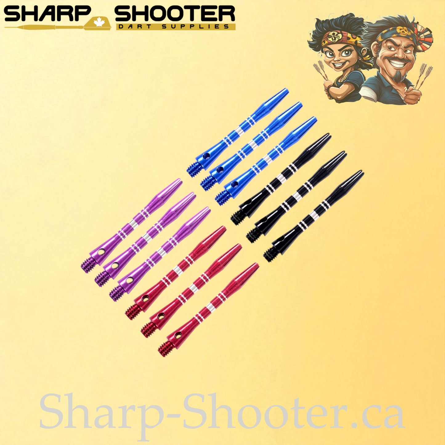 Sonata – DS07 – Aluminum Dart Shaft – 41mm – Engraved – 3 Pack