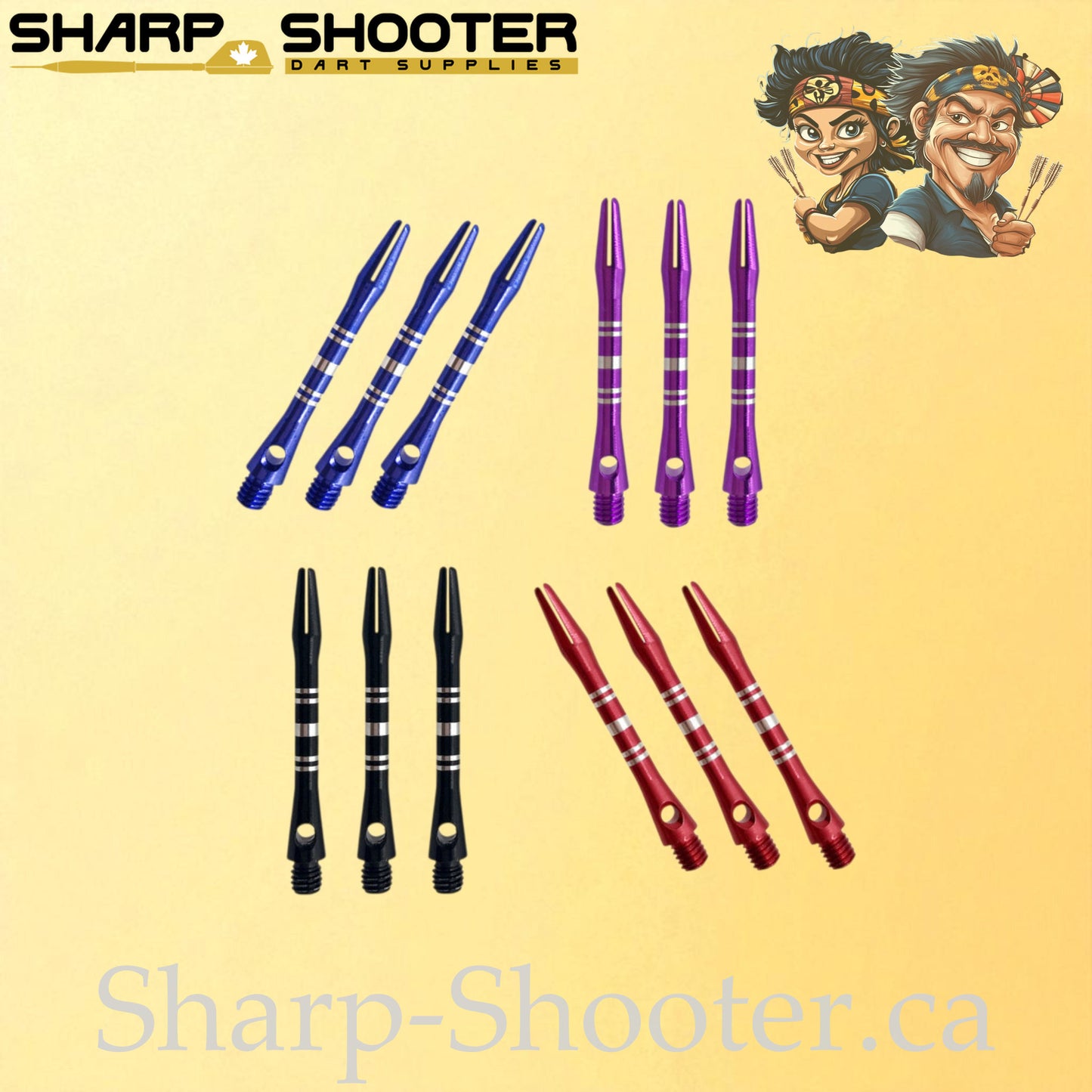 Sonata – DS07 – Aluminum Dart Shaft – 41mm – Engraved – 3 Pack