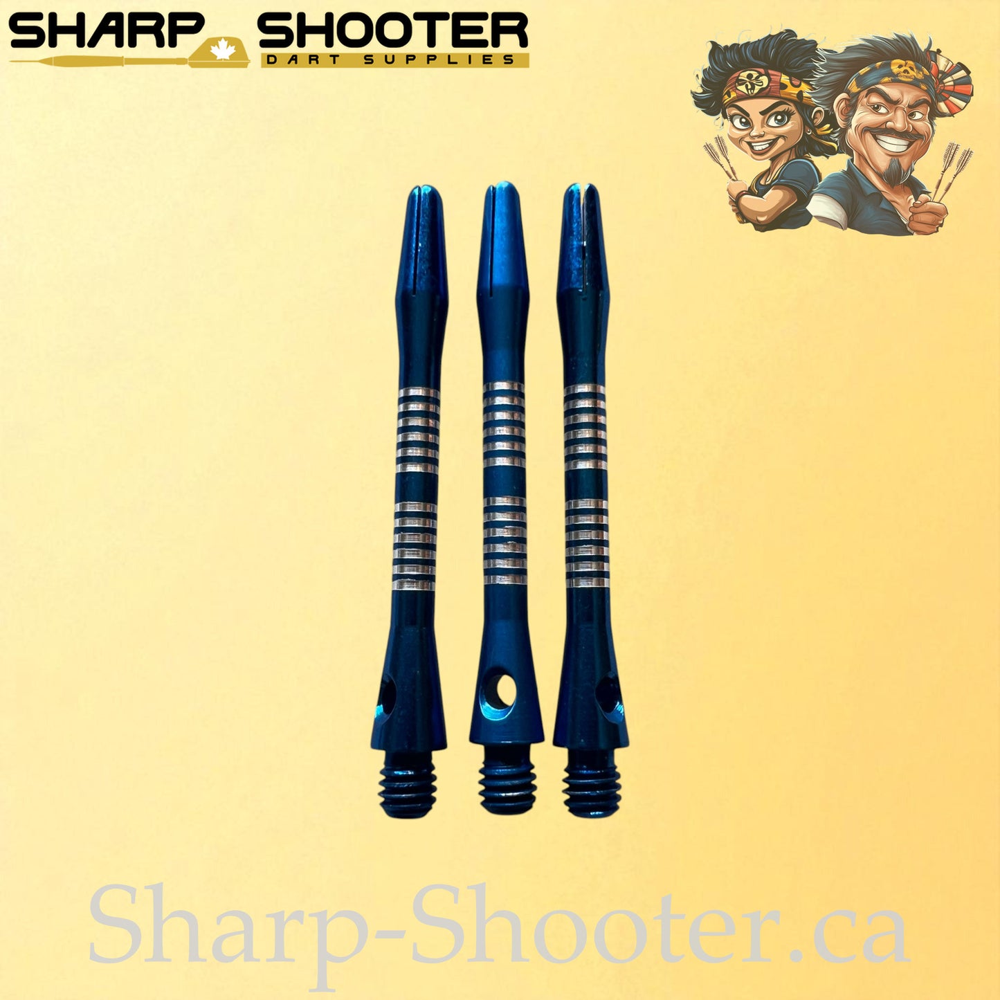 Tempo- DS08 – Aluminum Dart Shaft 45mm- Tapered Engraved – 3 Pack
