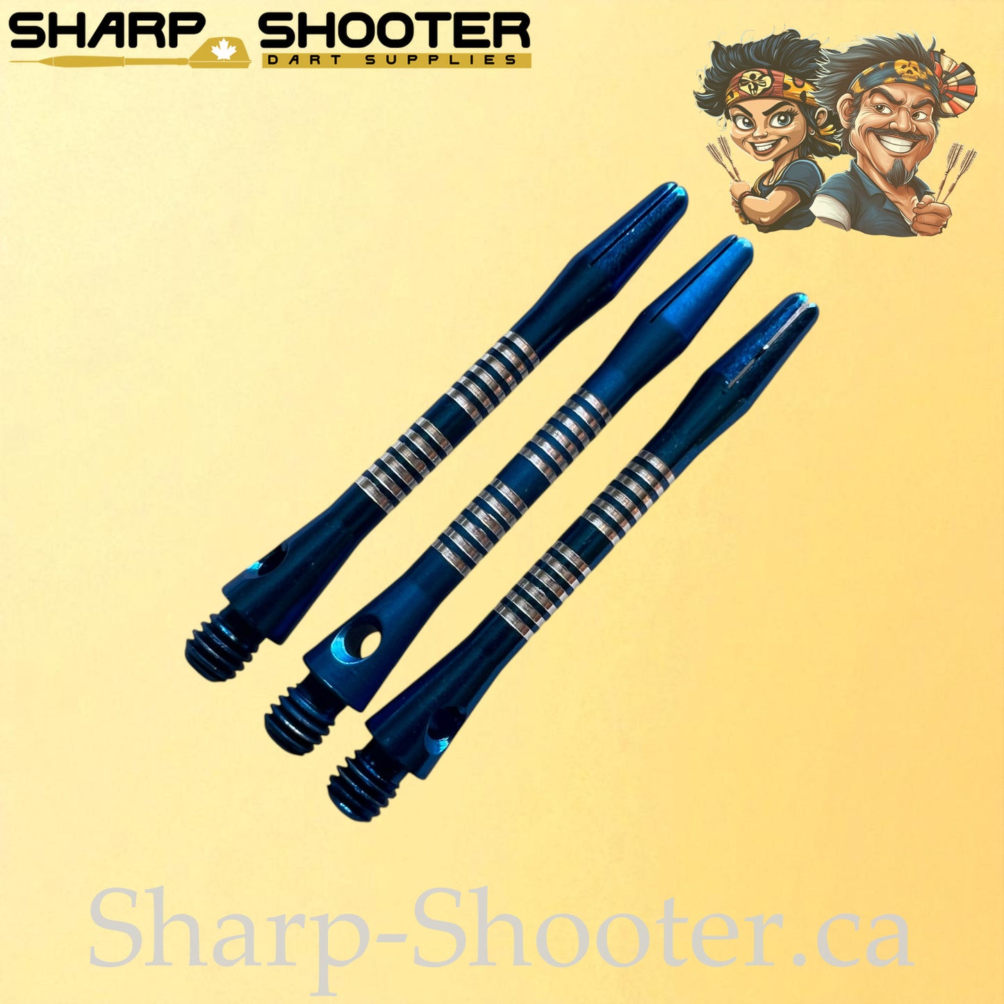 Tempo- DS08 – Aluminum Dart Shaft 45mm- Tapered Engraved – 3 Pack