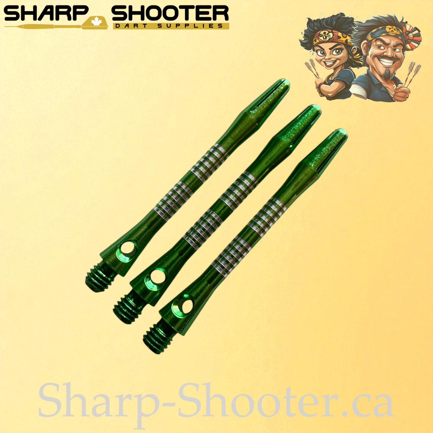 Tempo- DS08 – Aluminum Dart Shaft 45mm- Tapered Engraved – 3 Pack