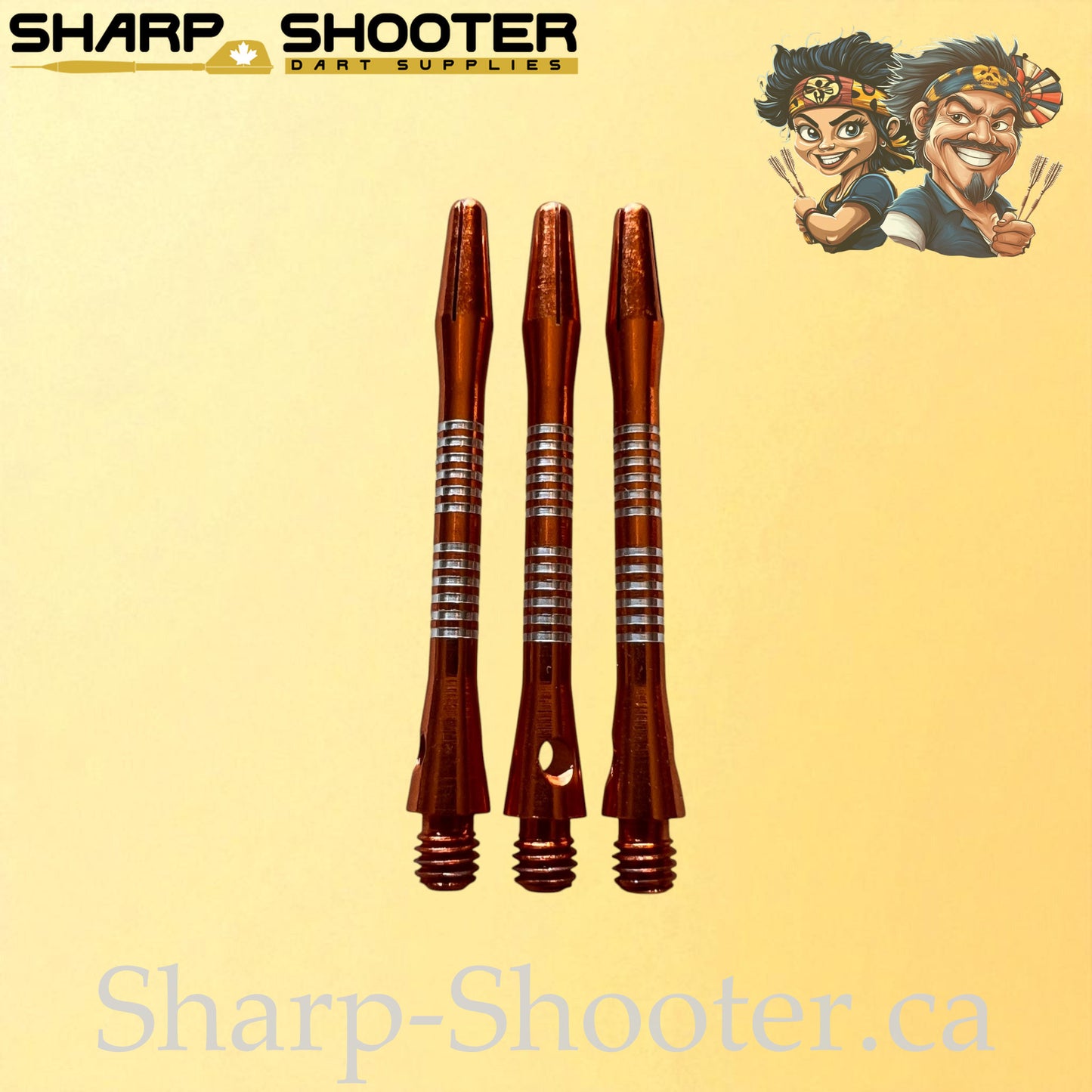 Tempo- DS08 – Aluminum Dart Shaft 45mm- Tapered Engraved – 3 Pack
