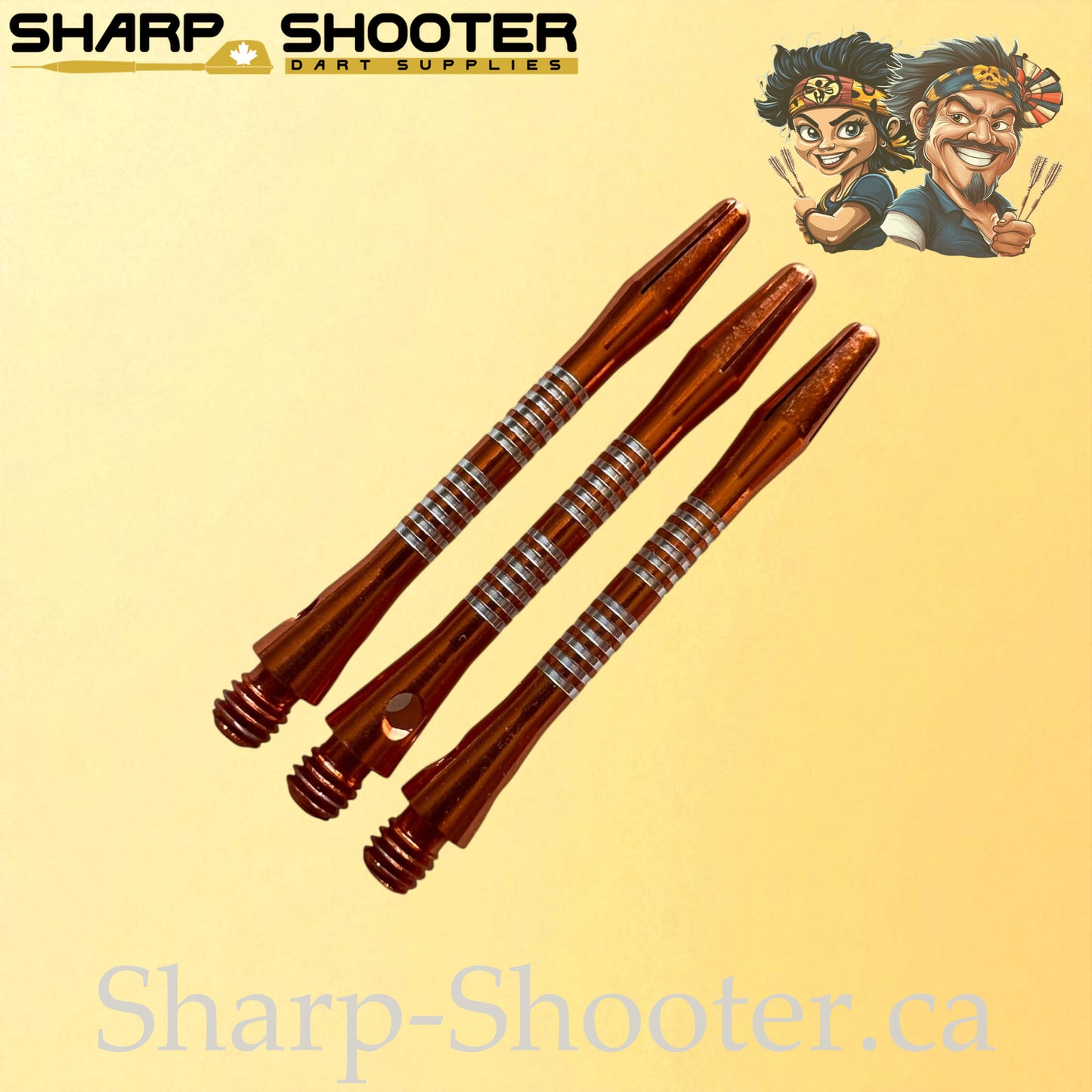 Tempo- DS08 – Aluminum Dart Shaft 45mm- Tapered Engraved – 3 Pack