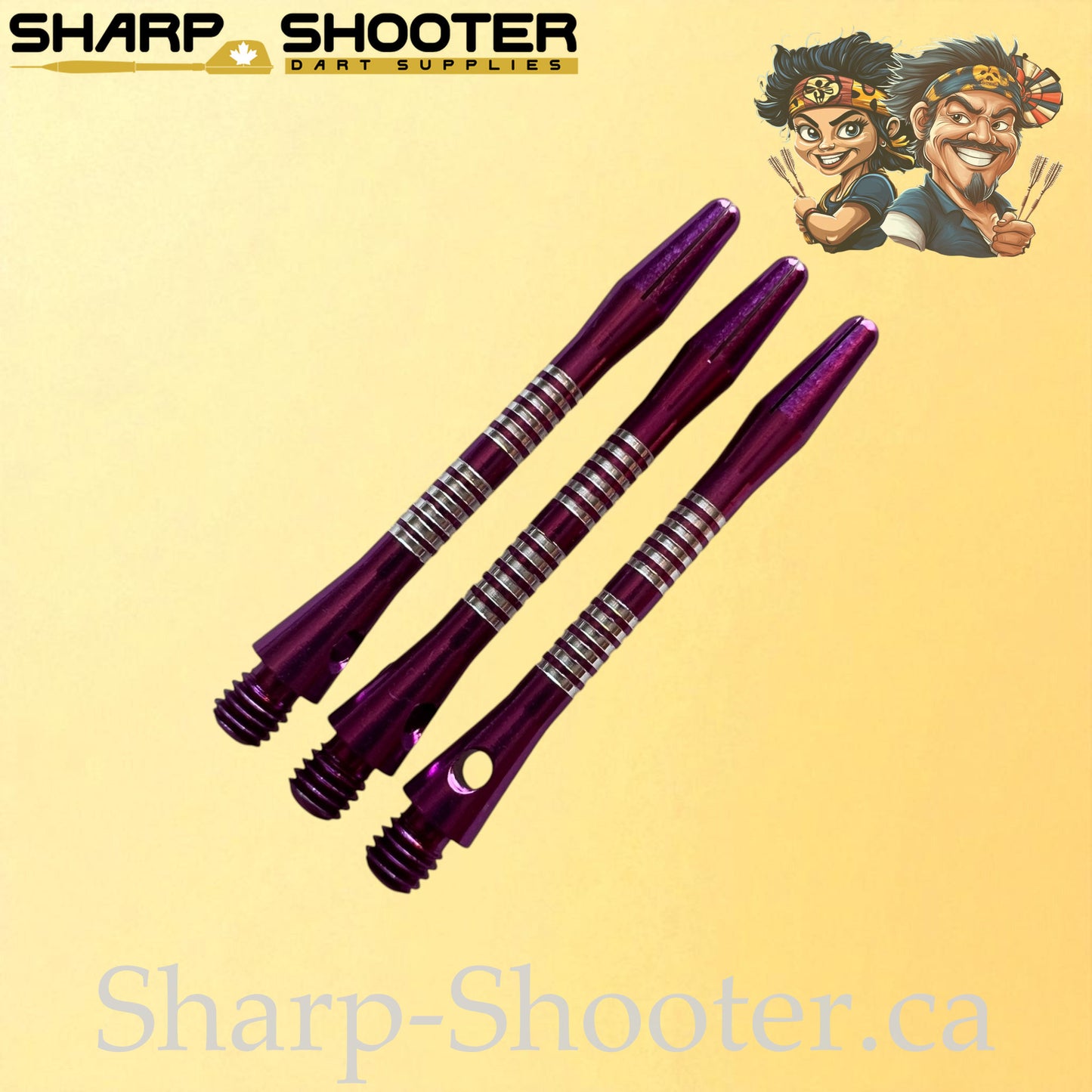 Tempo- DS08 – Aluminum Dart Shaft 45mm- Tapered Engraved – 3 Pack