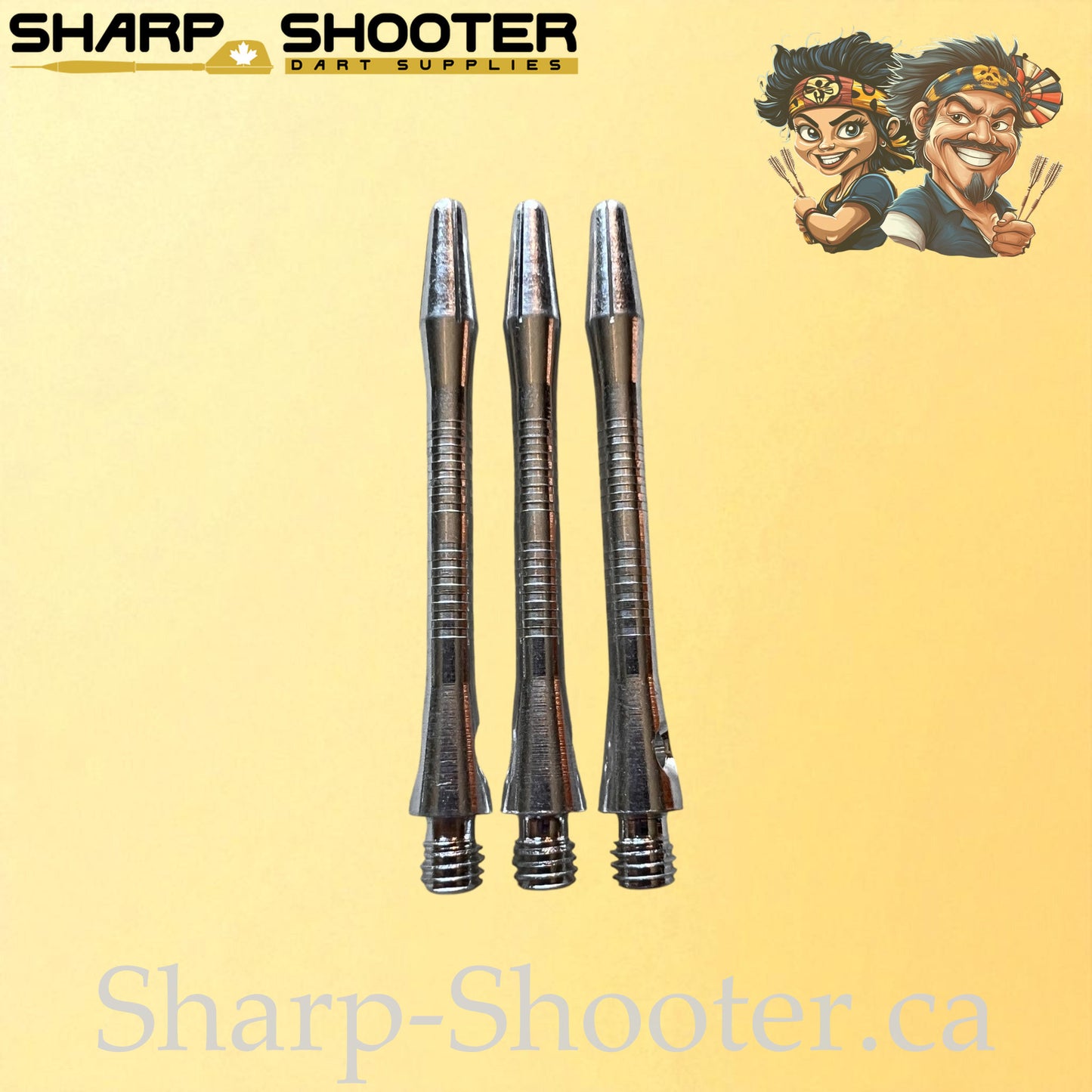 Tempo- DS08 – Aluminum Dart Shaft 45mm- Tapered Engraved – 3 Pack