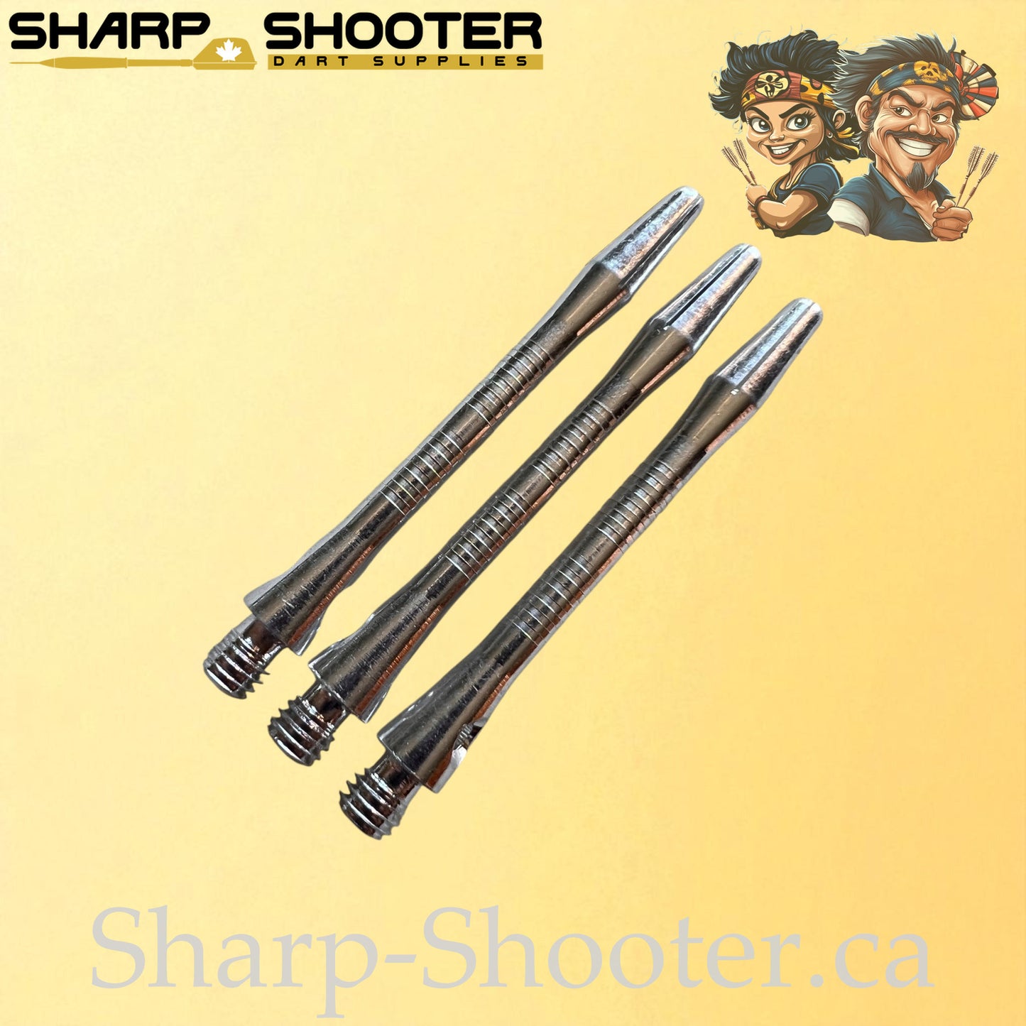 Tempo- DS08 – Aluminum Dart Shaft 45mm- Tapered Engraved – 3 Pack