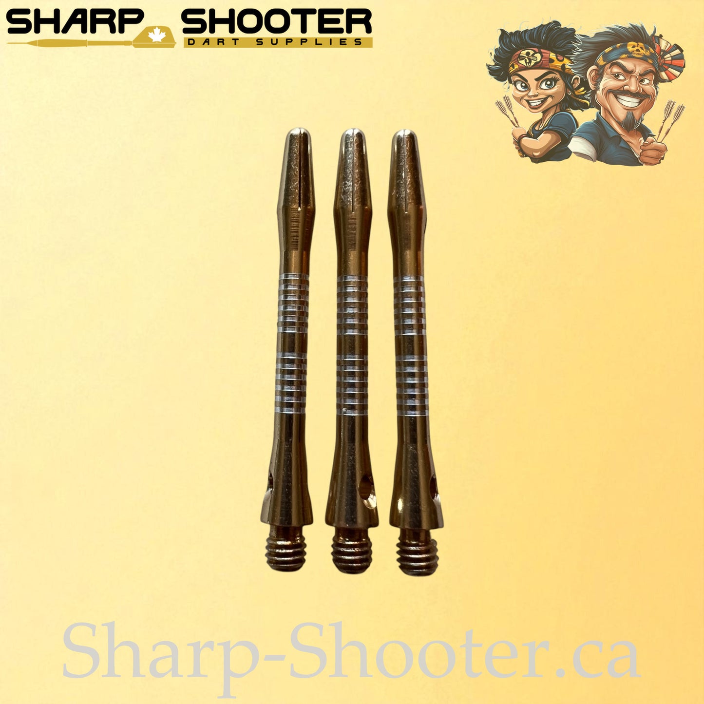 Tempo- DS08 – Aluminum Dart Shaft 45mm- Tapered Engraved – 3 Pack