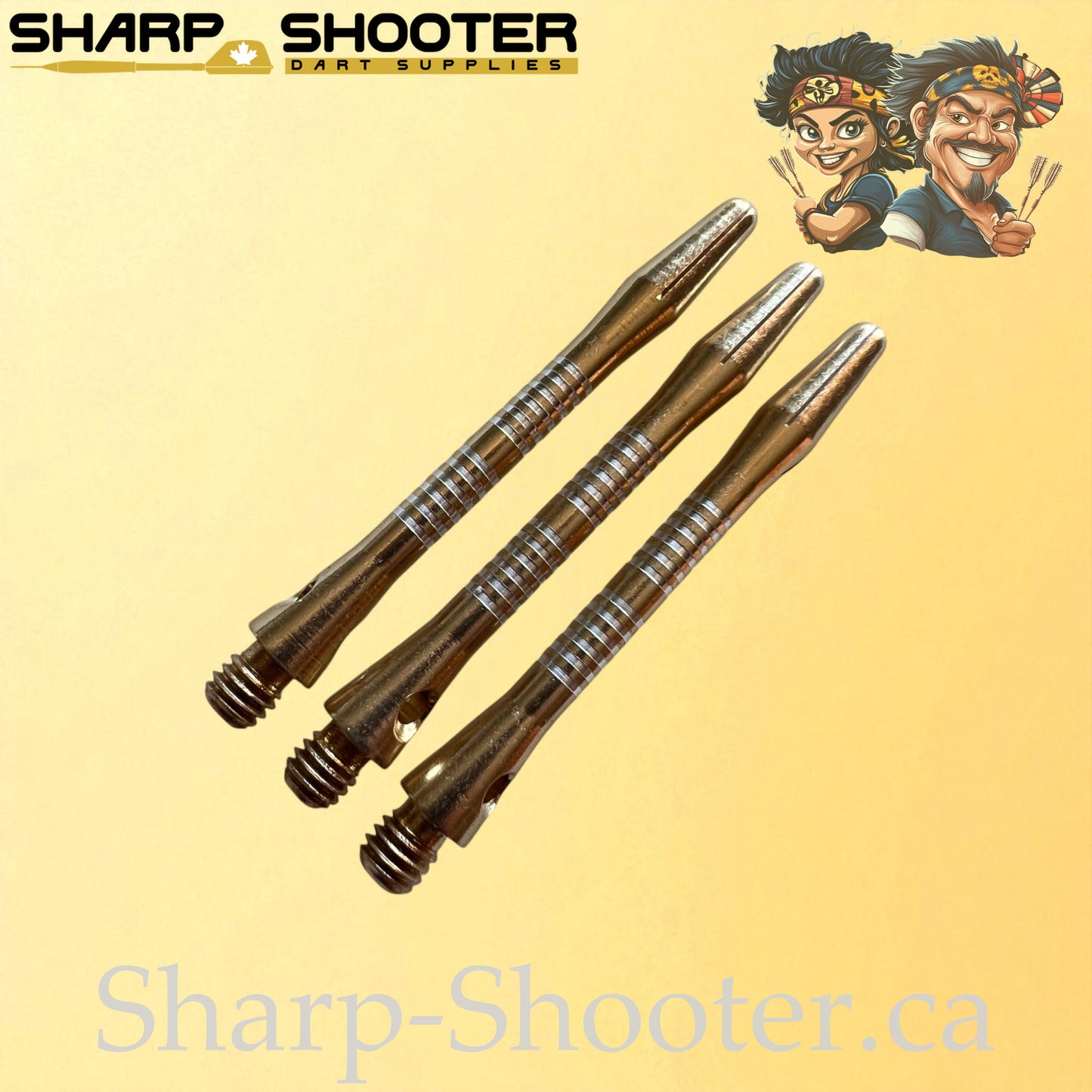 Tempo- DS08 – Aluminum Dart Shaft 45mm- Tapered Engraved – 3 Pack