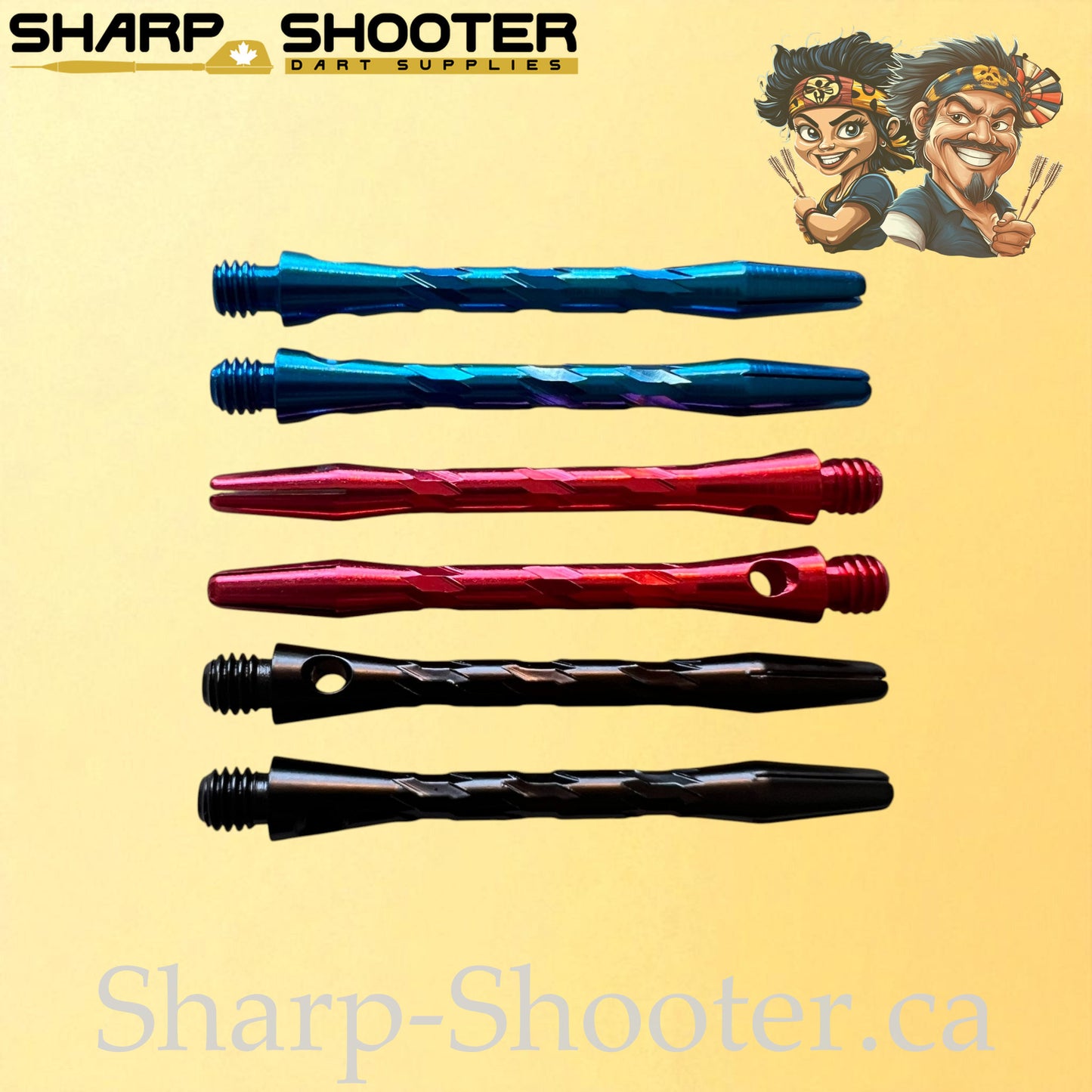 Knight – DS09 – Aluminum Dart Shaft 45mm Twisted Design – 3 Pack