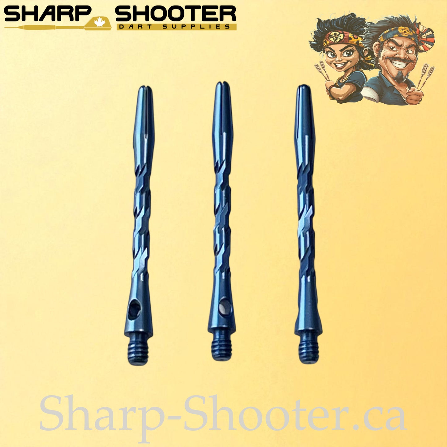 Knight – DS09 – Aluminum Dart Shaft 45mm Twisted Design – 3 Pack
