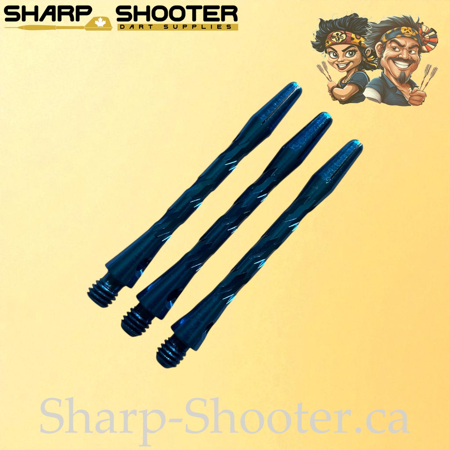 Knight – DS09 – Aluminum Dart Shaft 45mm Twisted Design – 3 Pack