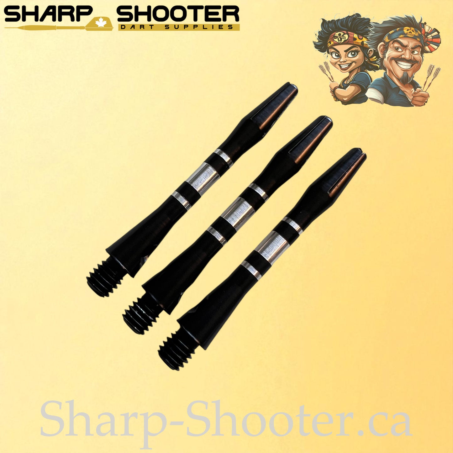 Aluminum Dart Shaft – DS10 – Compact Engraved – 38mm – 3 Pack