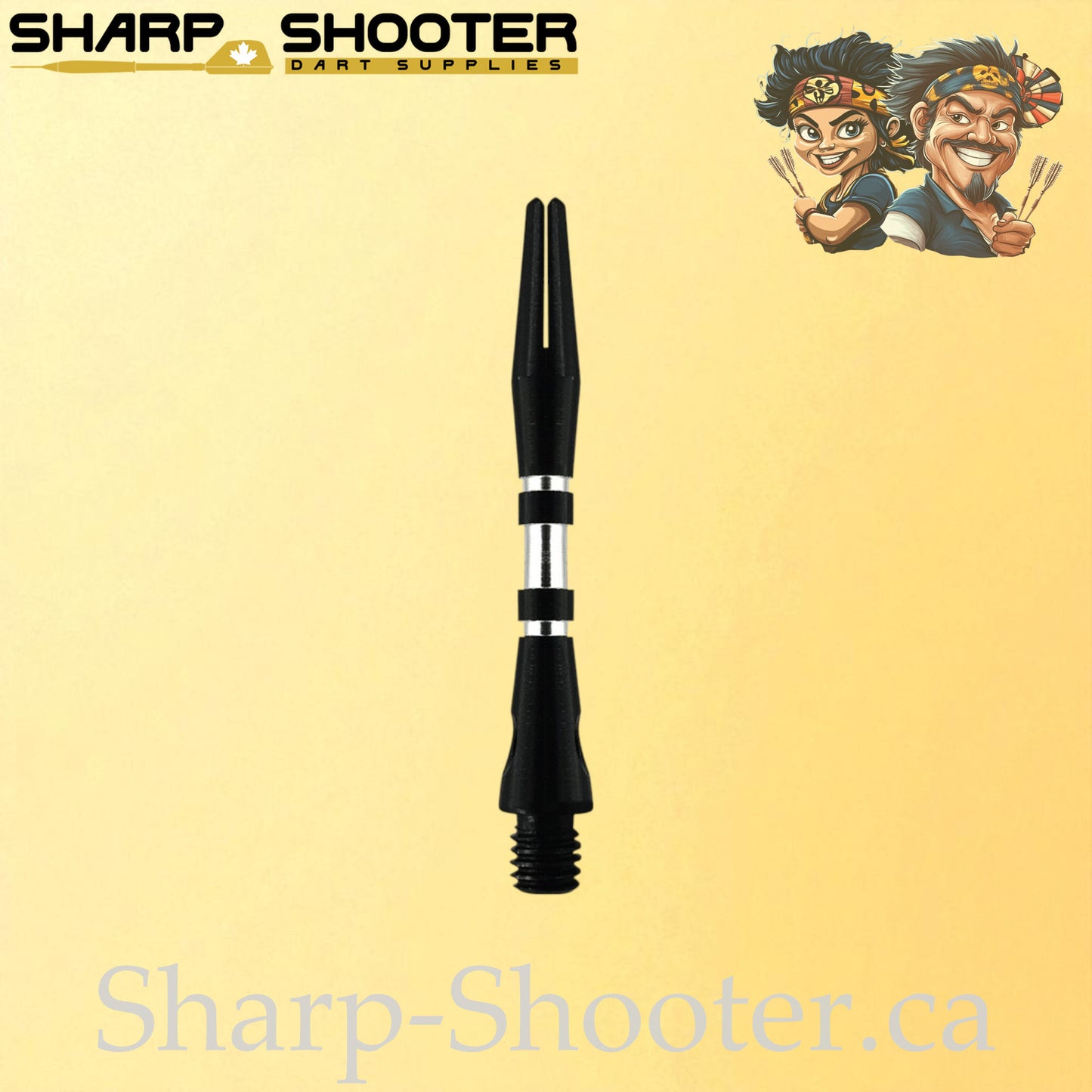 Aluminum Dart Shaft – DS10 – Compact Engraved – 38mm – 3 Pack