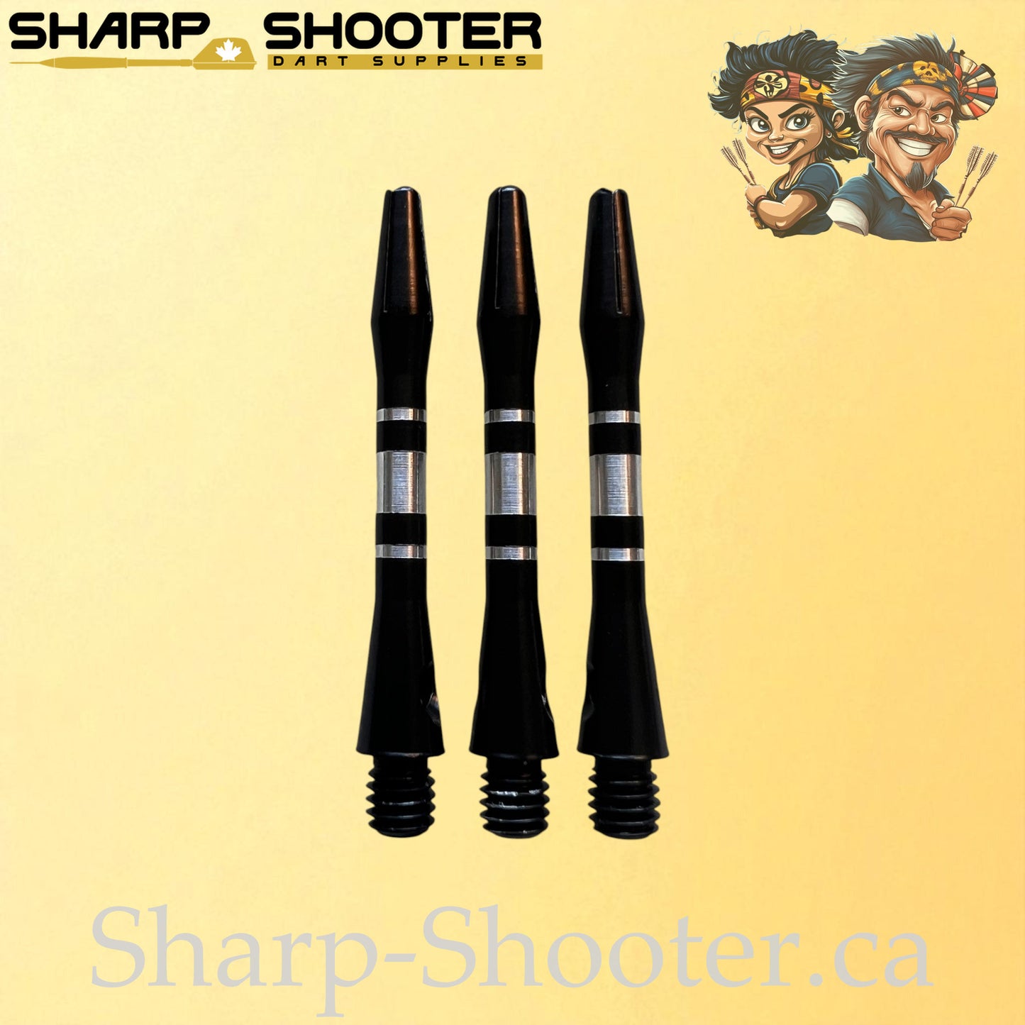 Aluminum Dart Shaft – DS10 – Compact Engraved – 38mm – 3 Pack