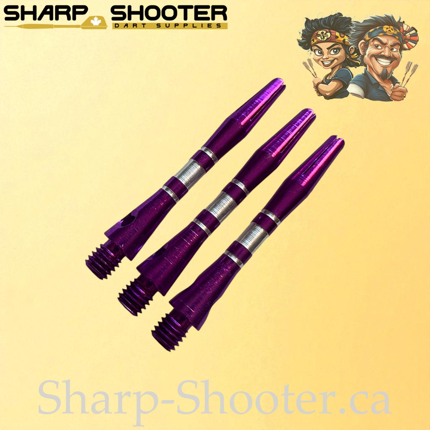 Aluminum Dart Shaft – DS10 – Compact Engraved – 38mm – 3 Pack
