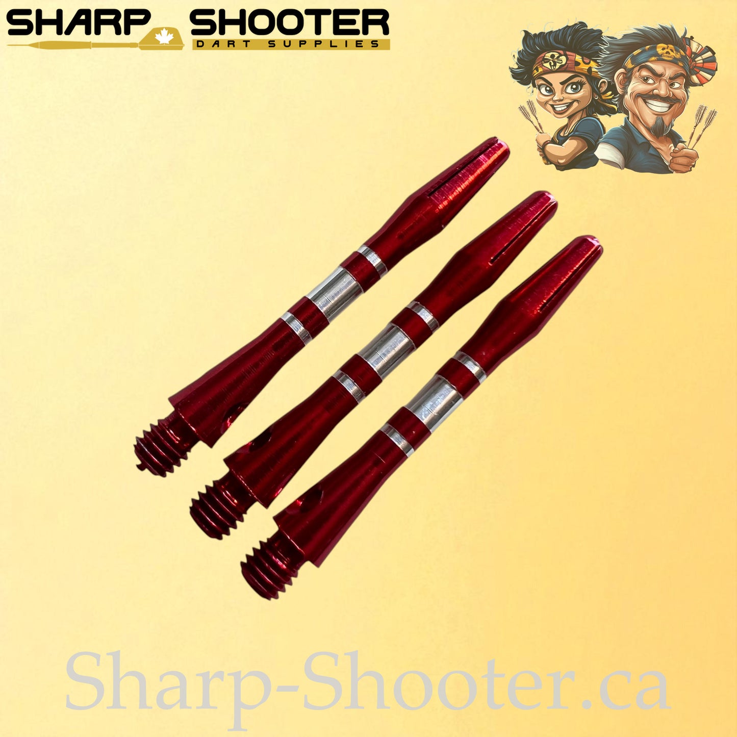 Aluminum Dart Shaft – DS10 – Compact Engraved – 38mm – 3 Pack