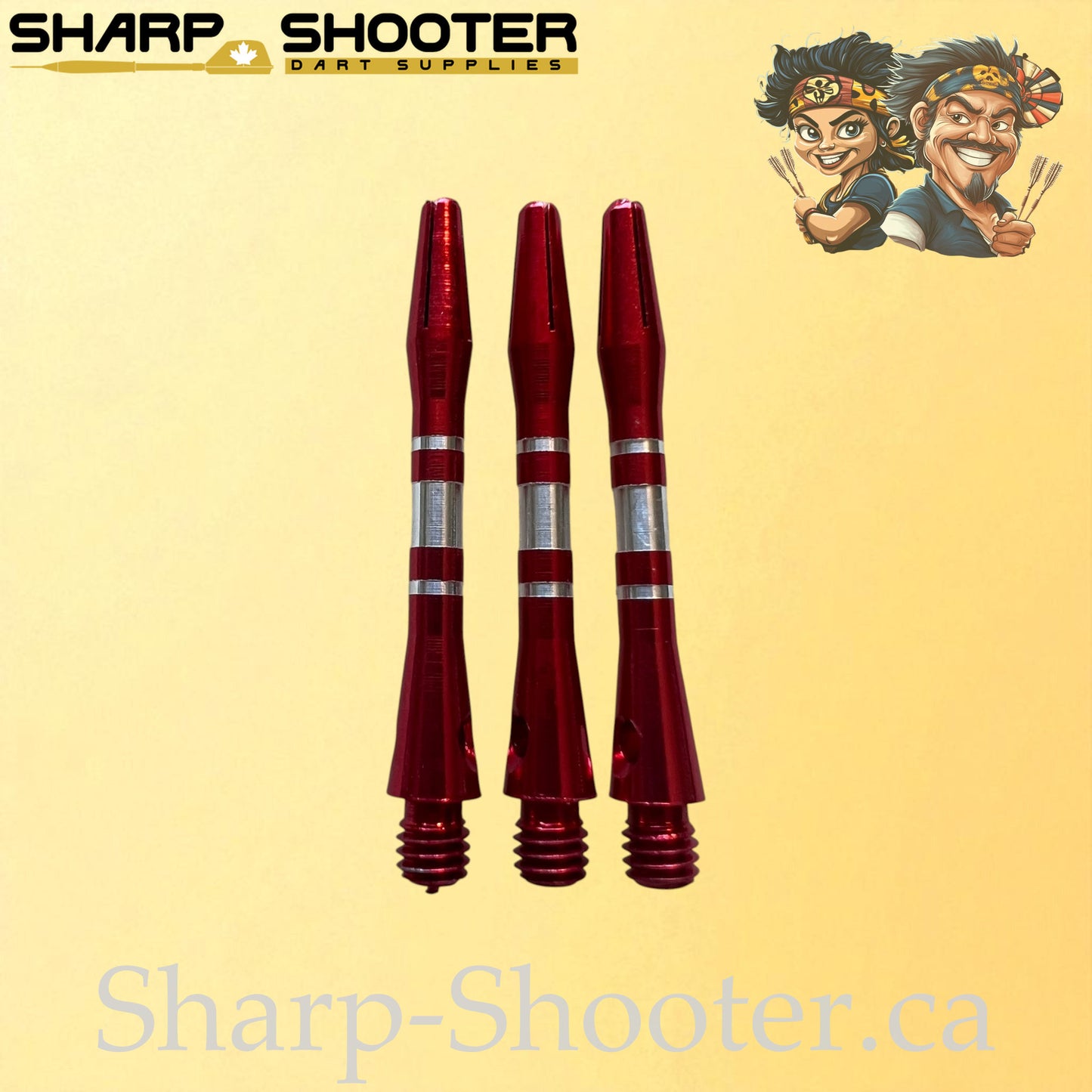 Aluminum Dart Shaft – DS10 – Compact Engraved – 38mm – 3 Pack