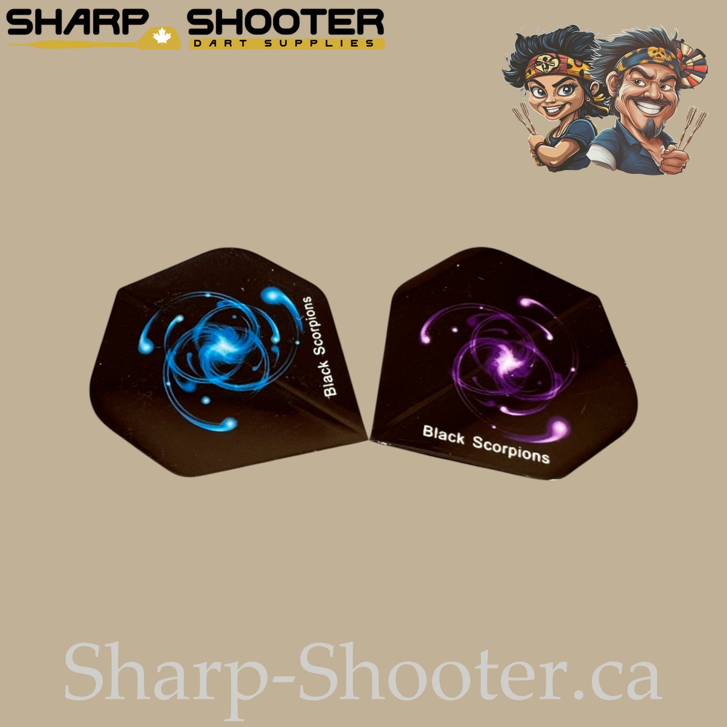 Atom Dart Flights – PVC – Standard Shape – 75 Micron – 3 Pack