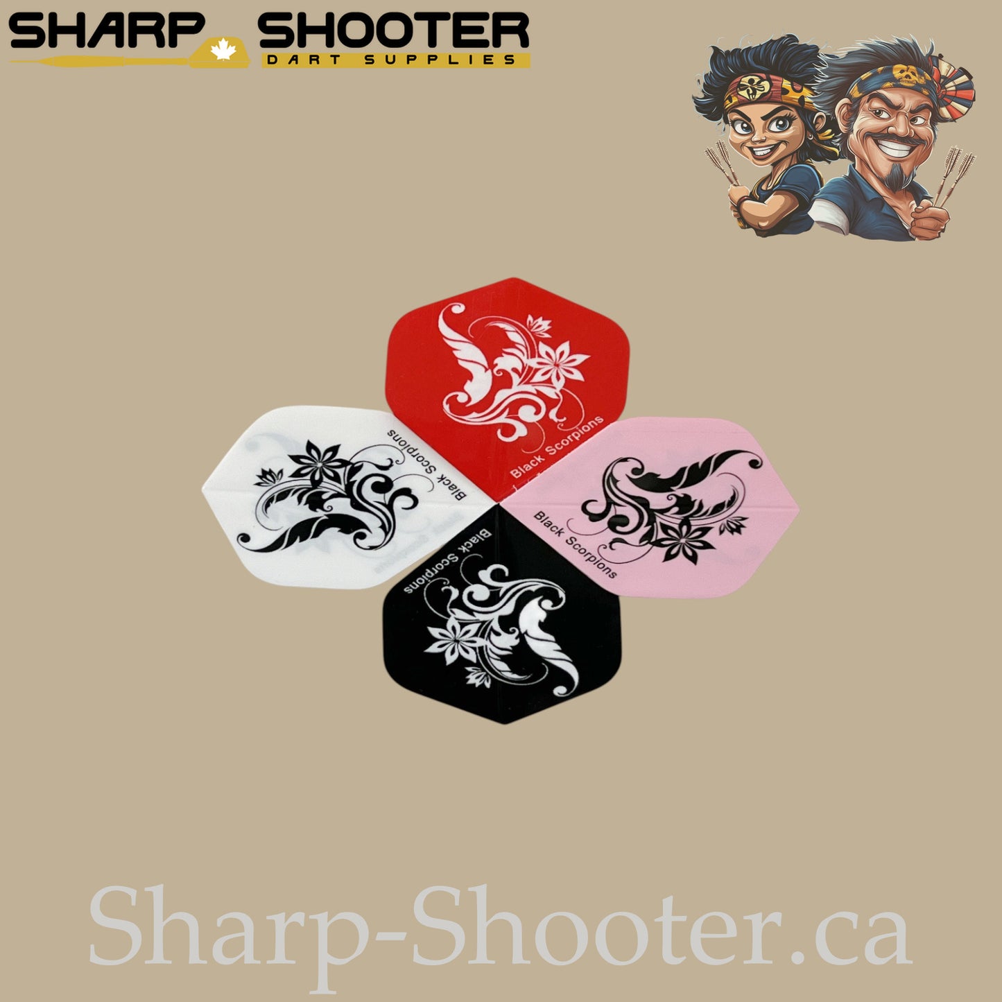 Deadly Blossom Family – PVC Standard Dart Flights 3-Pack
