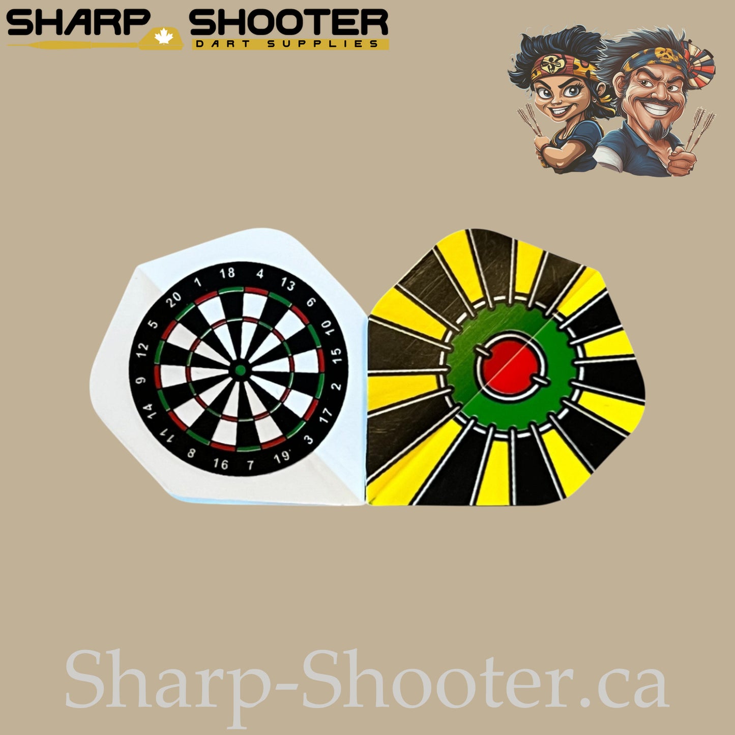 Darts Themed Flights – Laser Cut- PET– Standard Shape – 75 Micron – 3 Pack