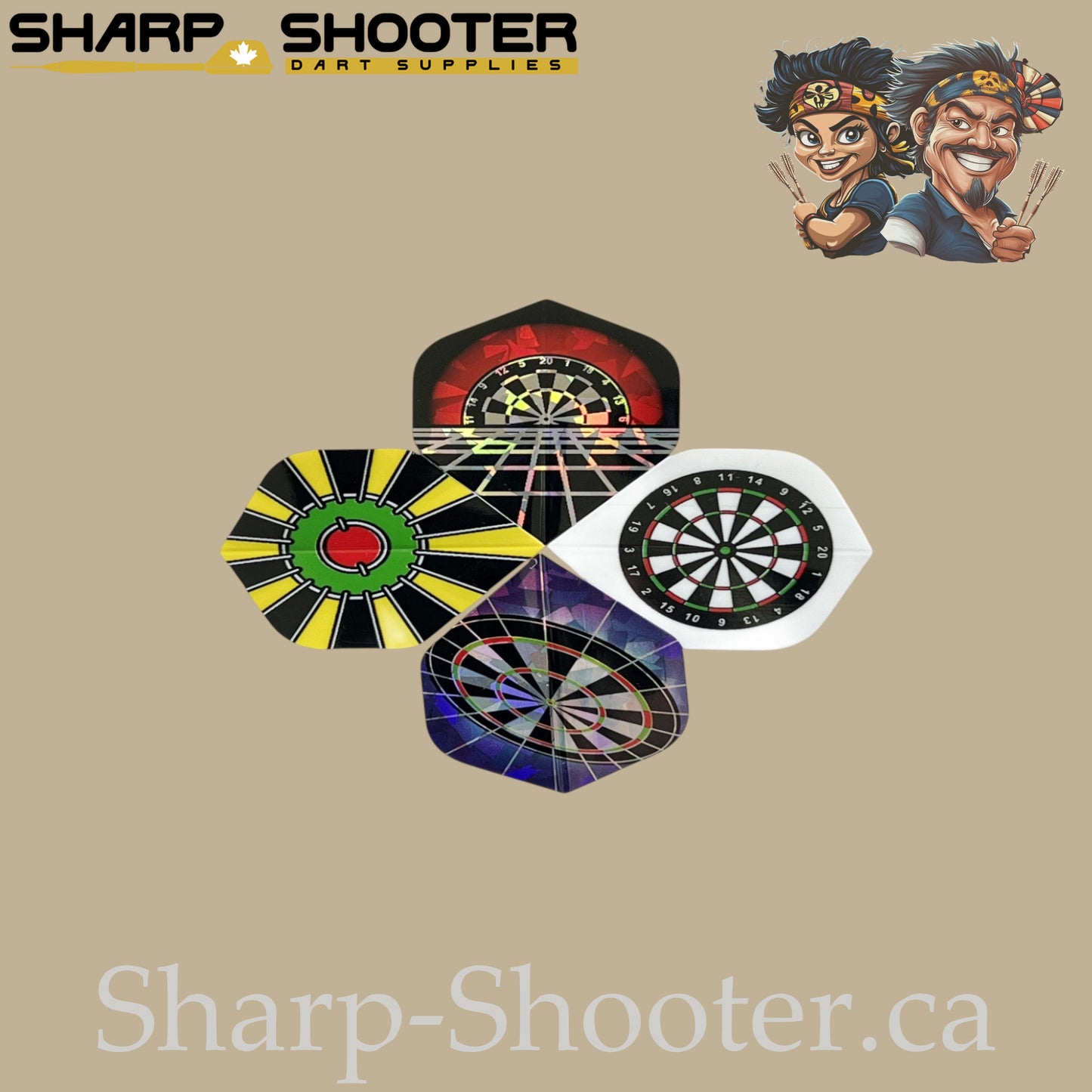 Darts Themed Flights – Laser Cut- PET– Standard Shape – 75 Micron – 3 Pack