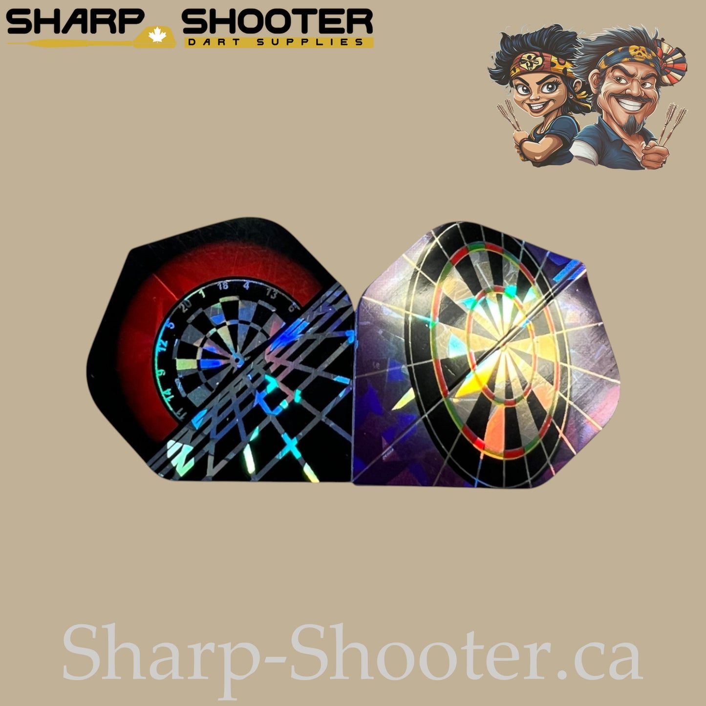 Darts Themed Flights – Laser Cut- PET– Standard Shape – 75 Micron – 3 Pack