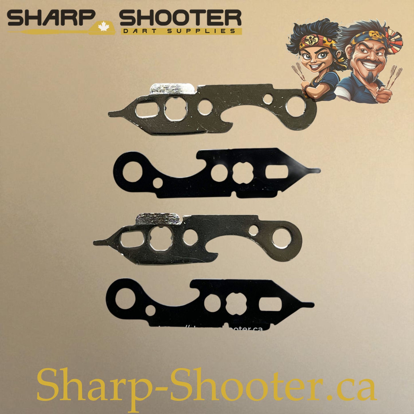 Dart assembly tools in silver and black – Sharp Shooter Dart Supplies