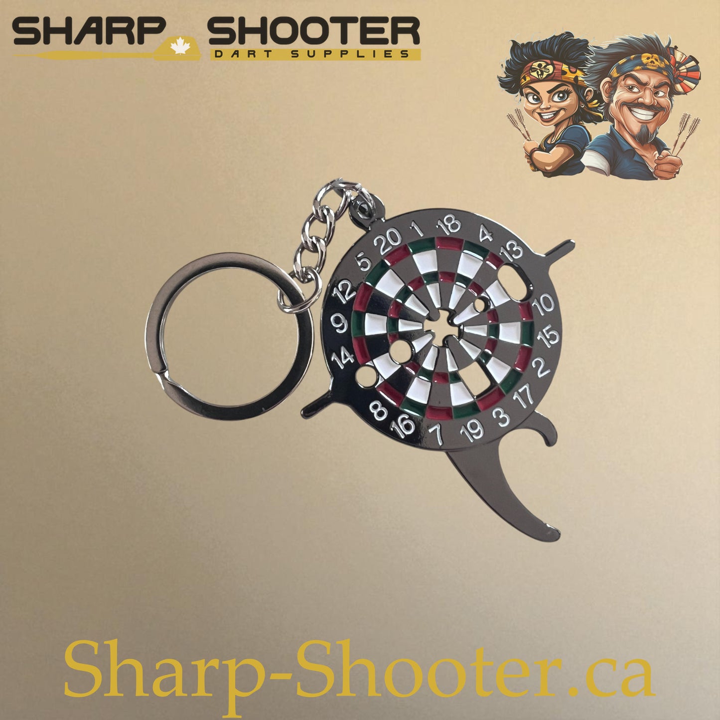 DP36 dart assembly tool and keychain shaped like a dartboard – Sharp Shooter Dart Supplies”