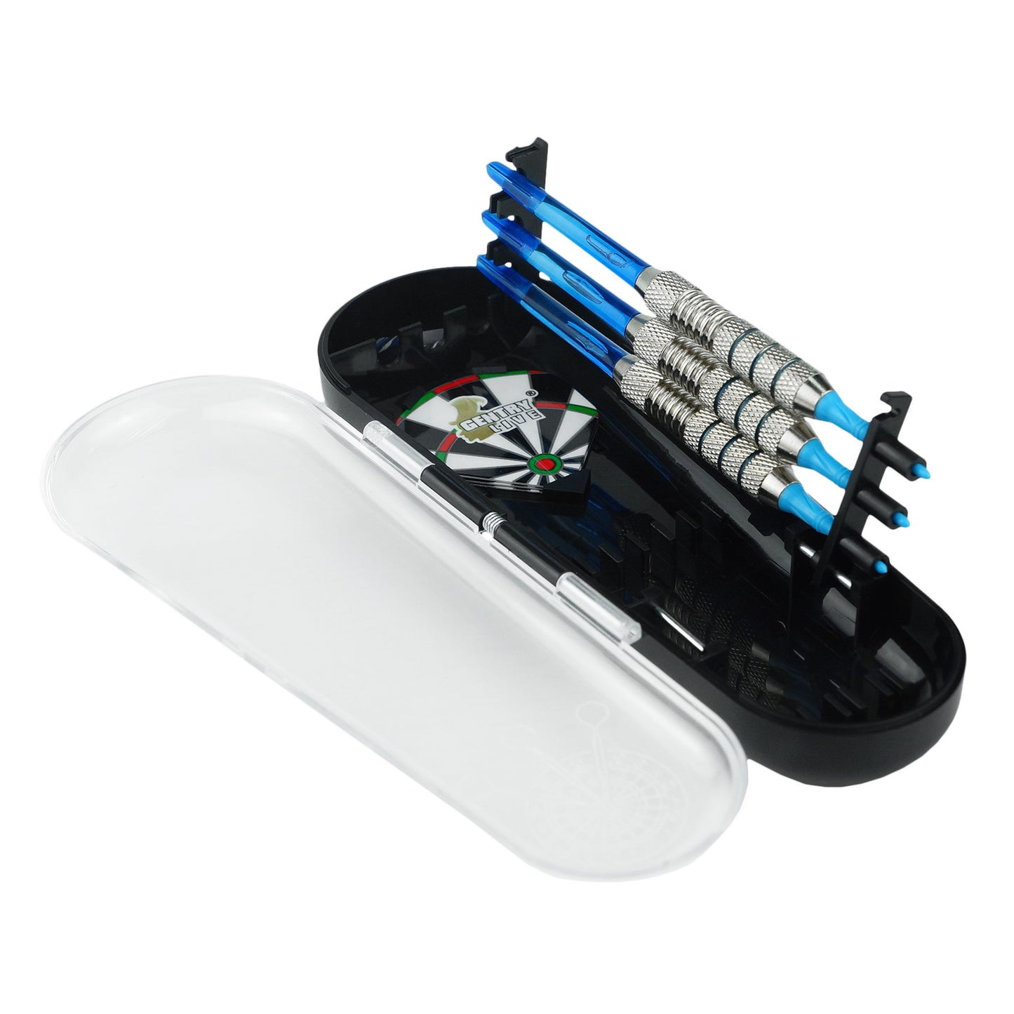 GB-005 – Soft Tip Dart Set – Silver Barrel with Green Tips – 19.5g
