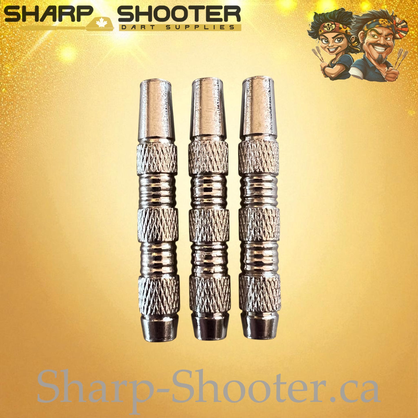 Gauntlet – Nickel-Silver Alloy Dart Barrel Silver – 3 Pack